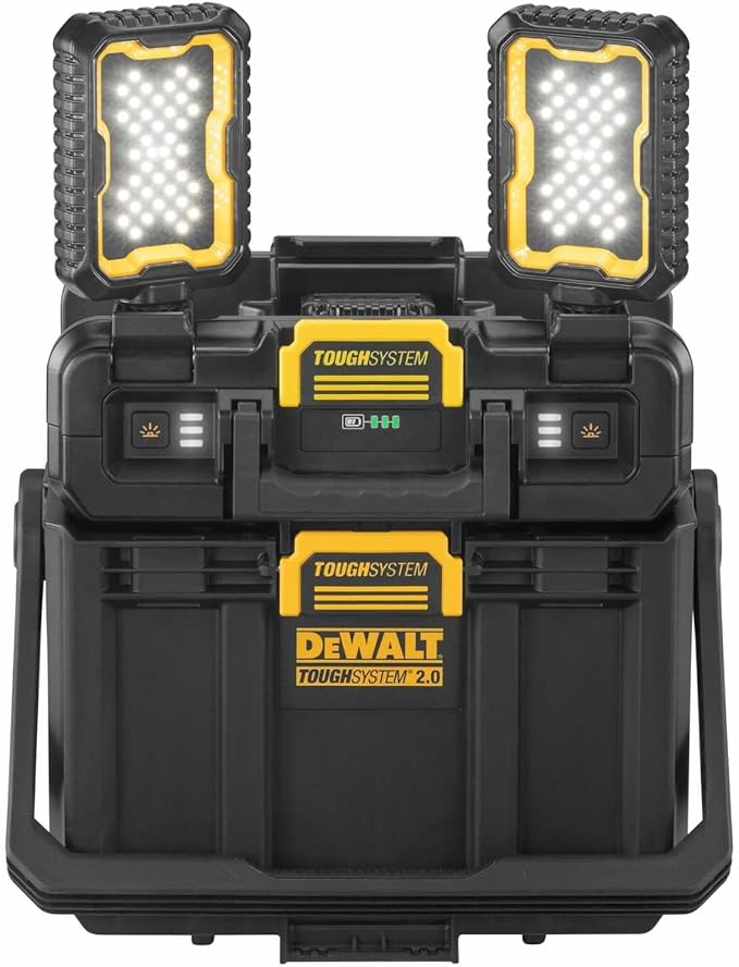 Valigetta DeWalt TOUGHSYSTEM doppia unità torcia led ruotabili 4000 lm DWST08061-1