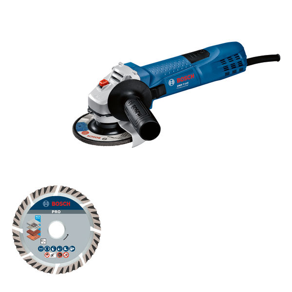 Image of Smerigliatrice angolare Bosch 720W d.115mm GWS 7-115 + DISCO DIAMANTATO
