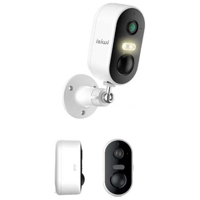 Image of Isiwi Flai+ Telecamera a batteria Wireless 2K Bullet fissa per esterno IR LED e SHOWCOLOR Audio Bidirezionale Sd Card IP65 batteria interna da 5200 mAh
