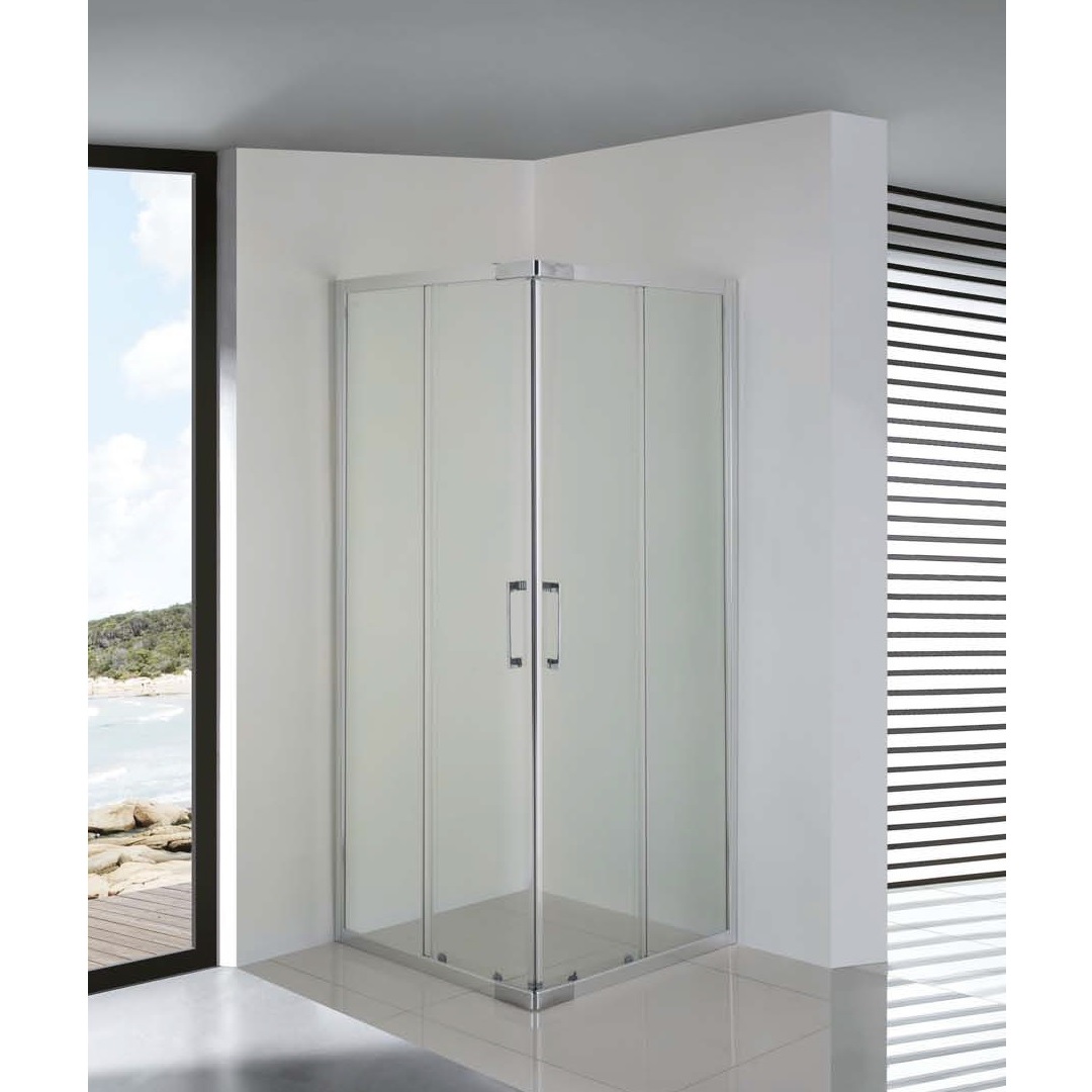 BOX DOCCIA ANGOLARE 69/79X69/79XH185CM TRASPARENTE