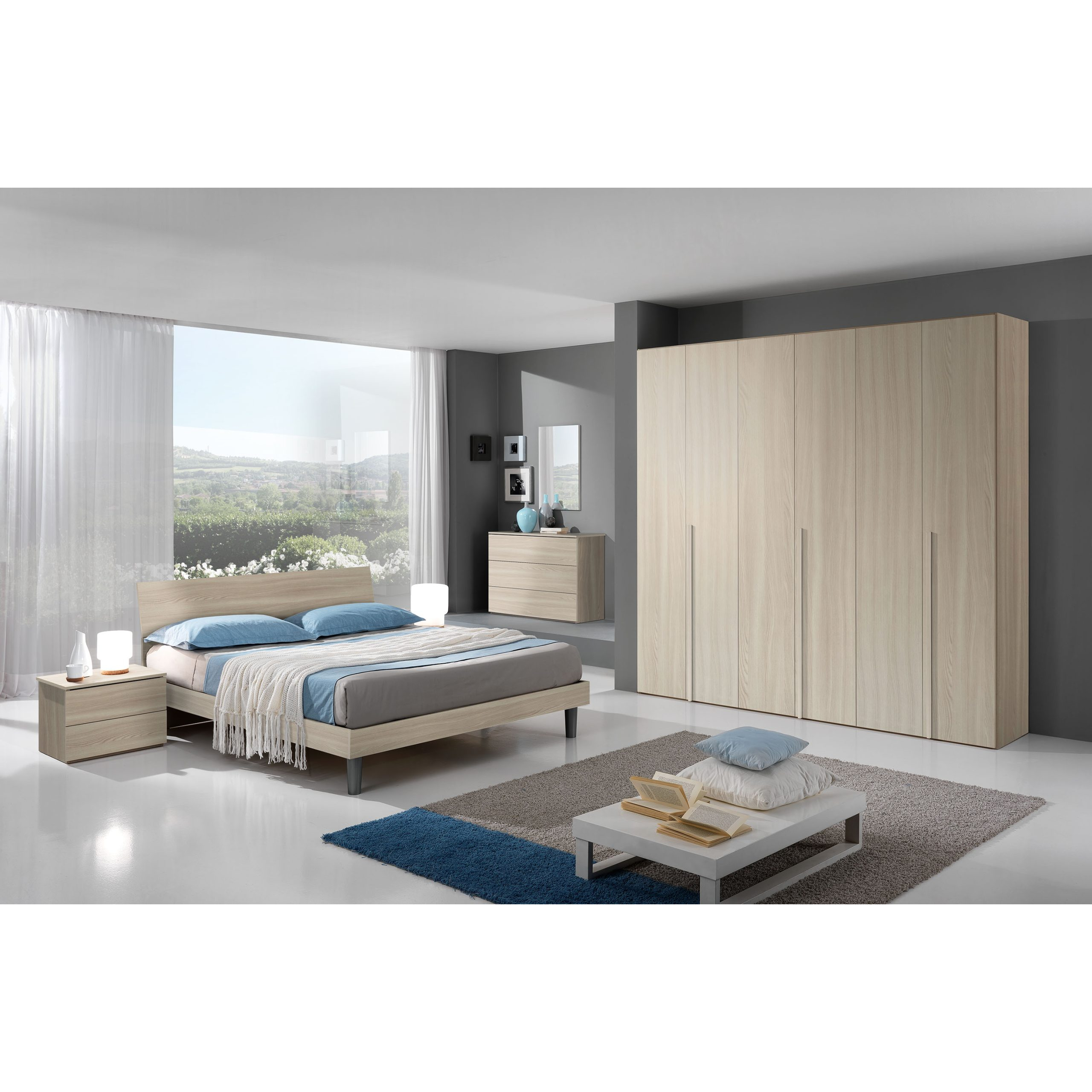 CAMERA DA LETTO PRIMA OLMO CON ARMADIO 6 ANTE BATT