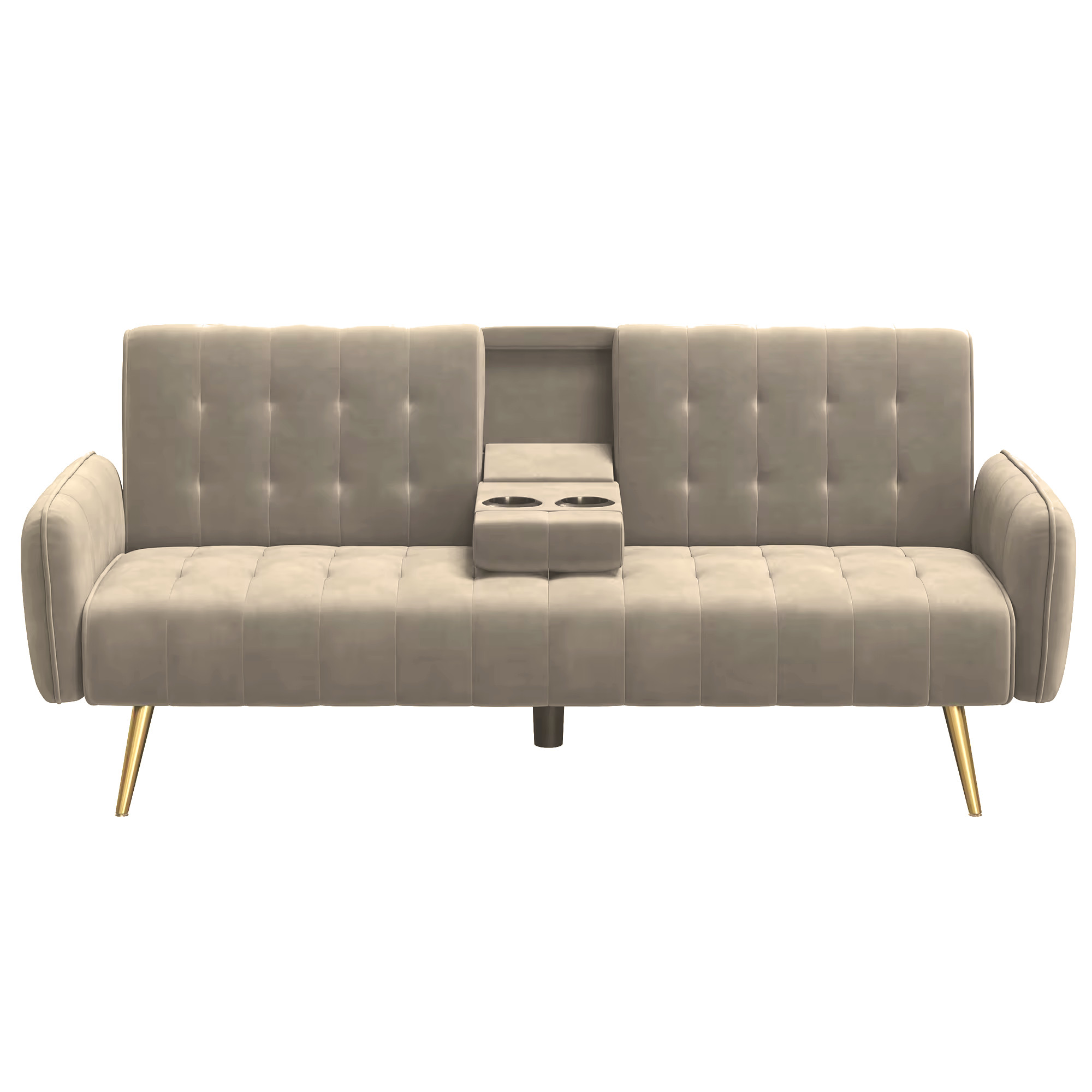 DIVANO NEW 196X81XH78CM BEIGE IN TESSUTO