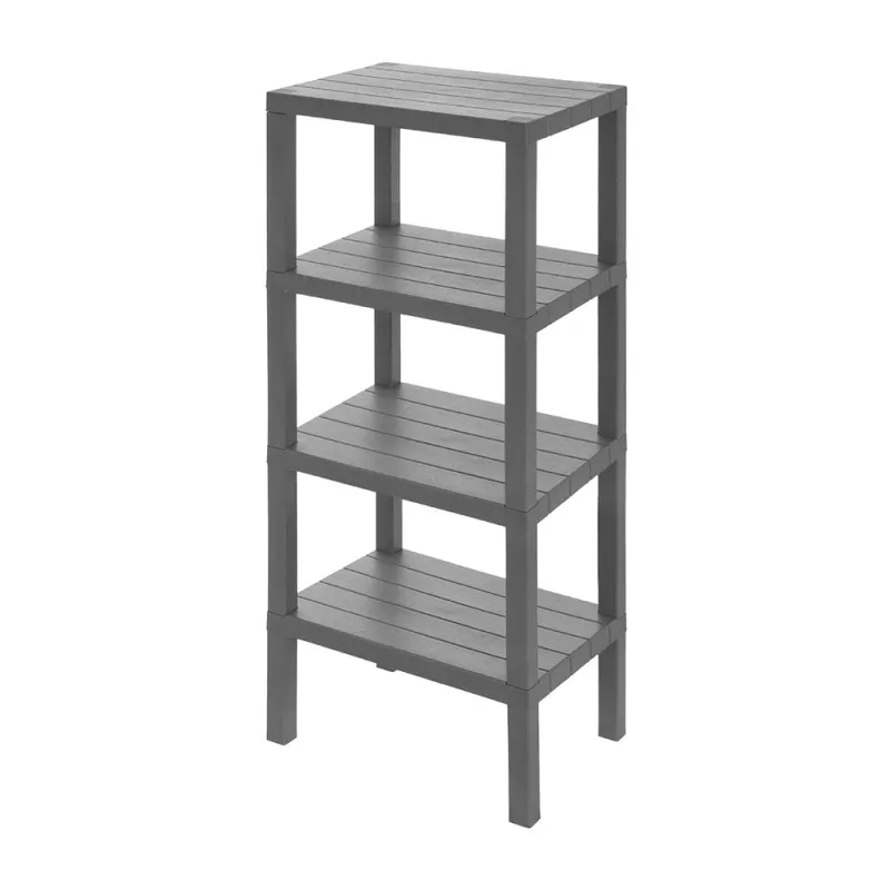 SCAFFALE WOODY 4 RIPIANI GRIGIO 38X29XH100CM