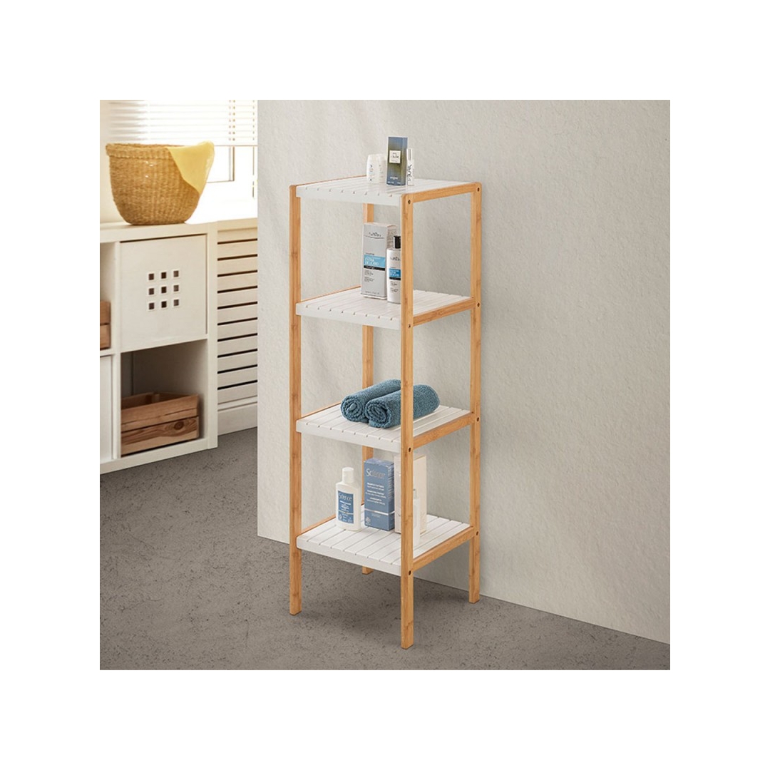 SCAFFALE WOODY 4 RIPIANI BIANCO 38X29XH100CM