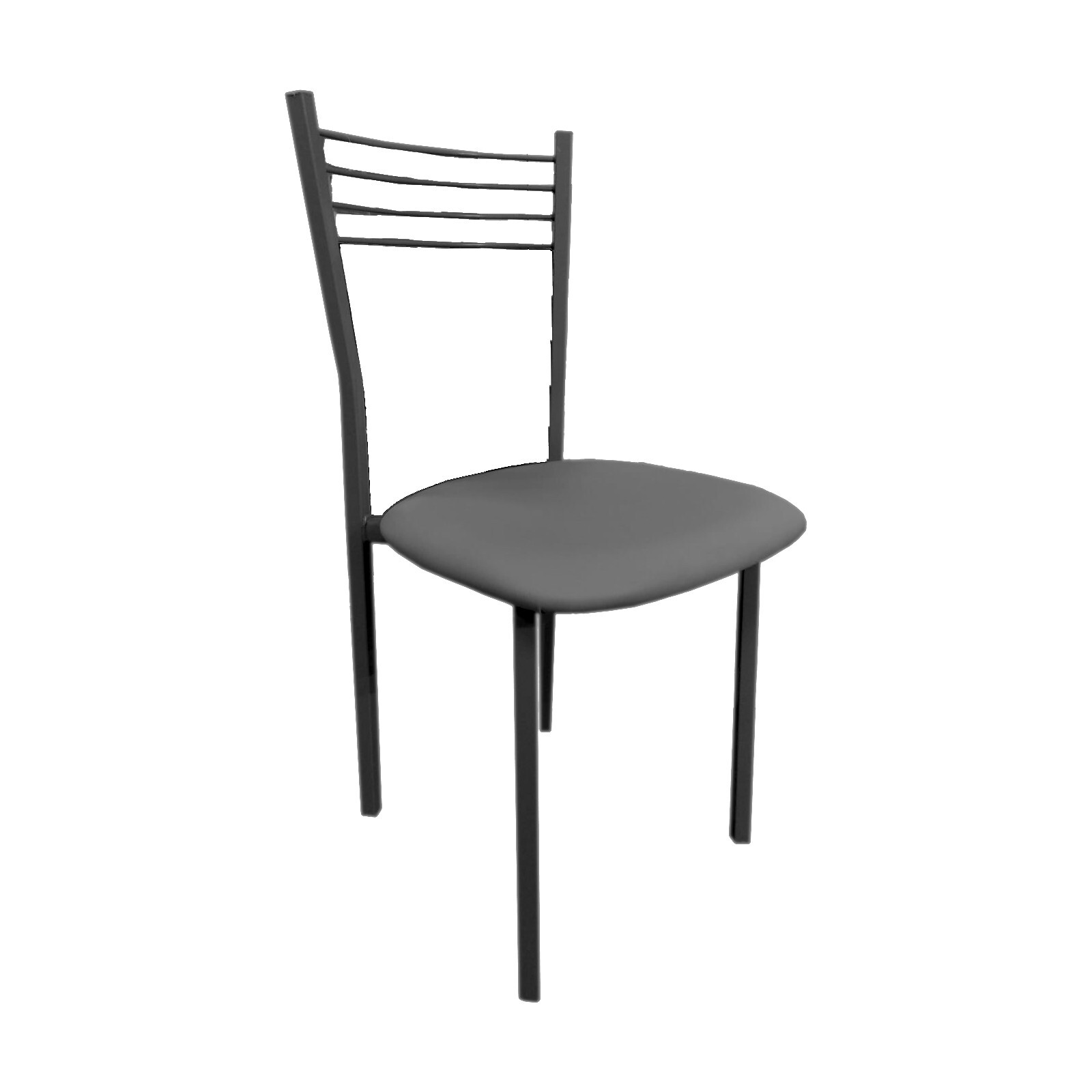 SEDIA IN METALLO GRIGIA E FONDO GRIGIO 47X39X90H C