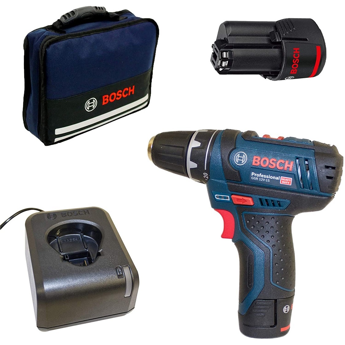 Bosch TRAPANO AVVITATORE GSR 12V 2 BATTERIE E BORSA