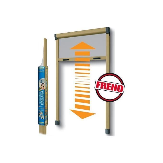 Medal Zanzariera Hobby Avvolgibile in Kit per Finestra Anodizzato Bronzo 80x170cm Bazar-image