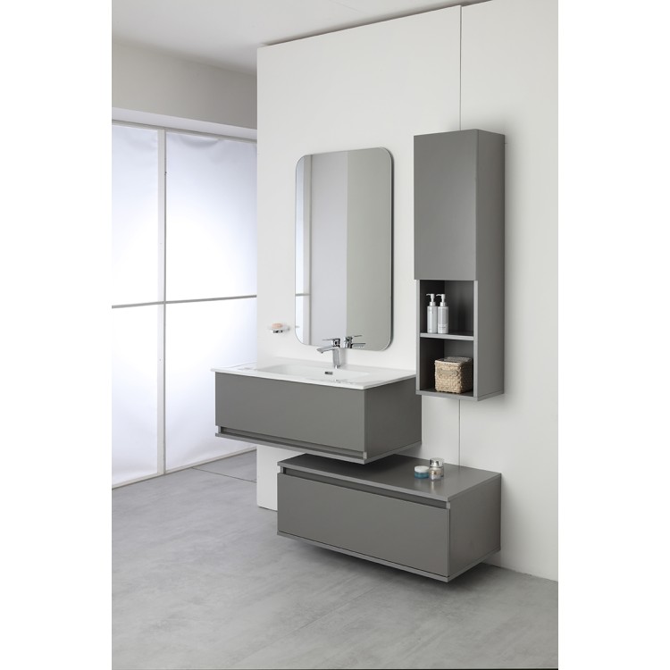 COMPOSIZIONE BAGNO PASTELLO 90X47CM GRIGIO