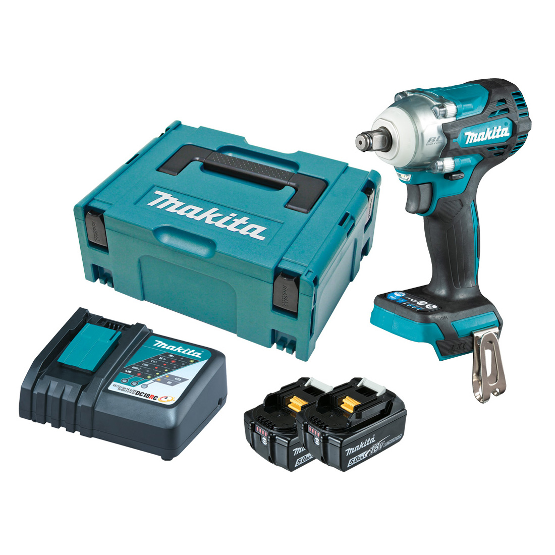 Image of Avvitatore ad impulsi massa battente Makita batteria 18V 330nm DTW300RTJ
