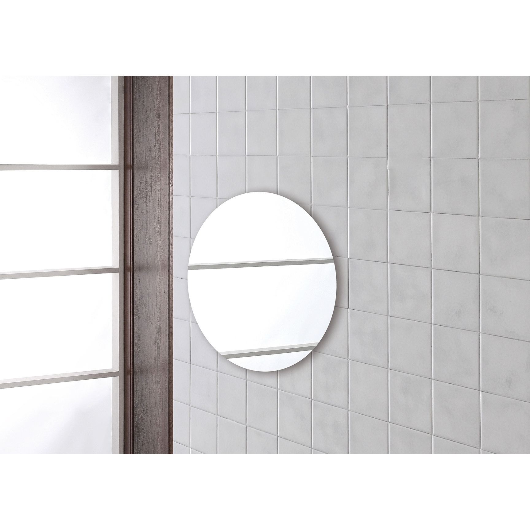 SPECCHIO BASIC D.80CM TONDO FILO LUCIDO.