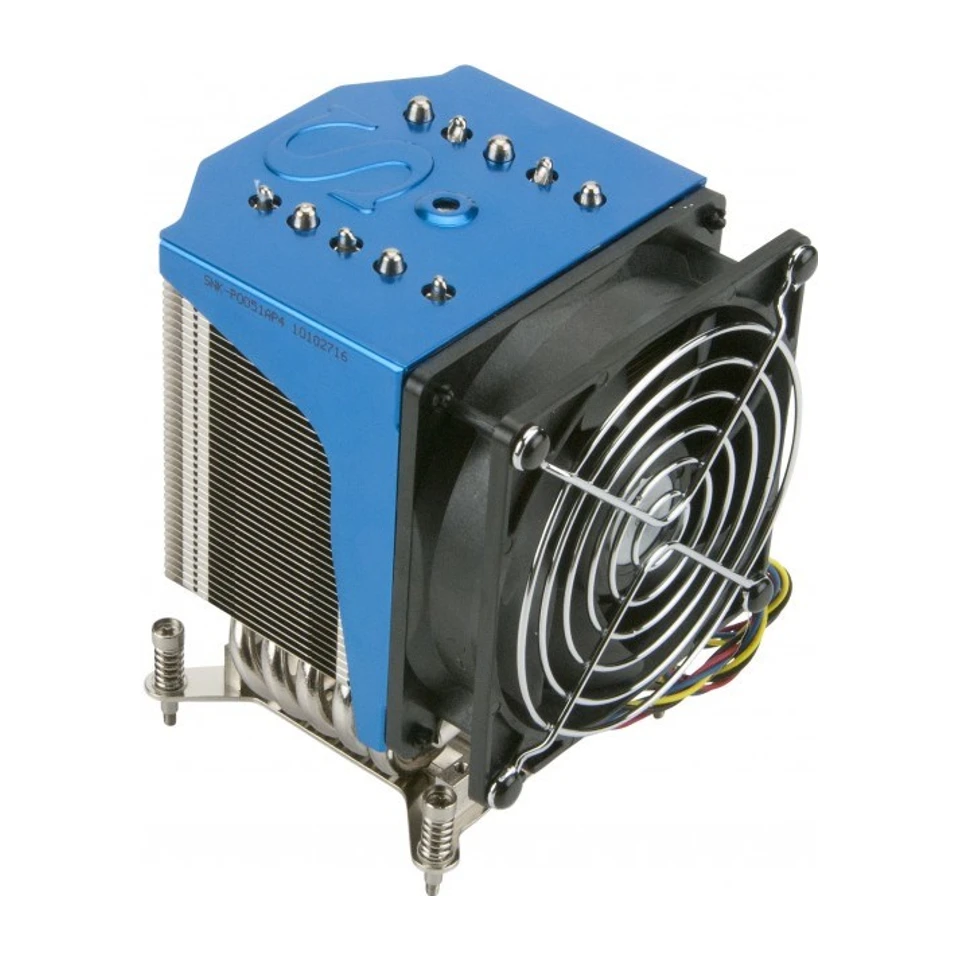Image of Sistema di raffrossodamento per computer Supermicro SNK-P0051AP4 Dissipatore di calore per processore Aria nero, blu, metallico, argento