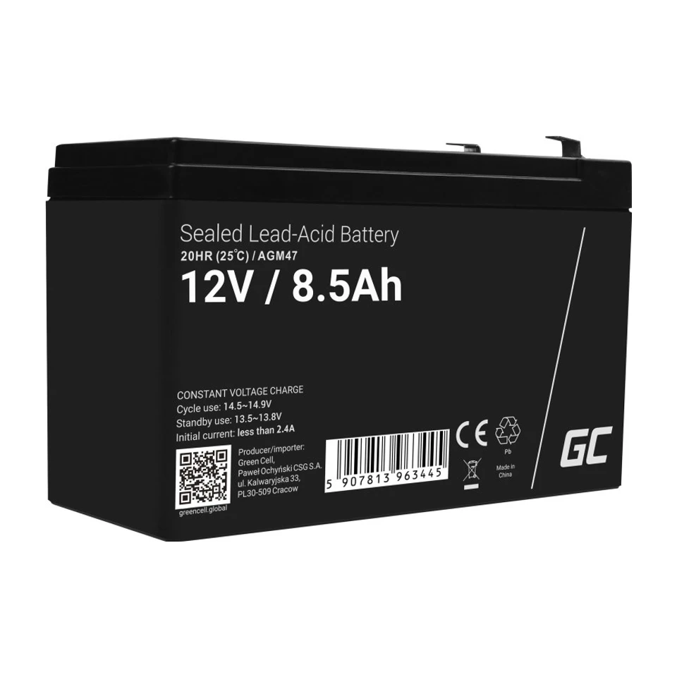 Image of Batteria al piombo AGM/GEL Verde Cell AGM47 12V 8.5AH