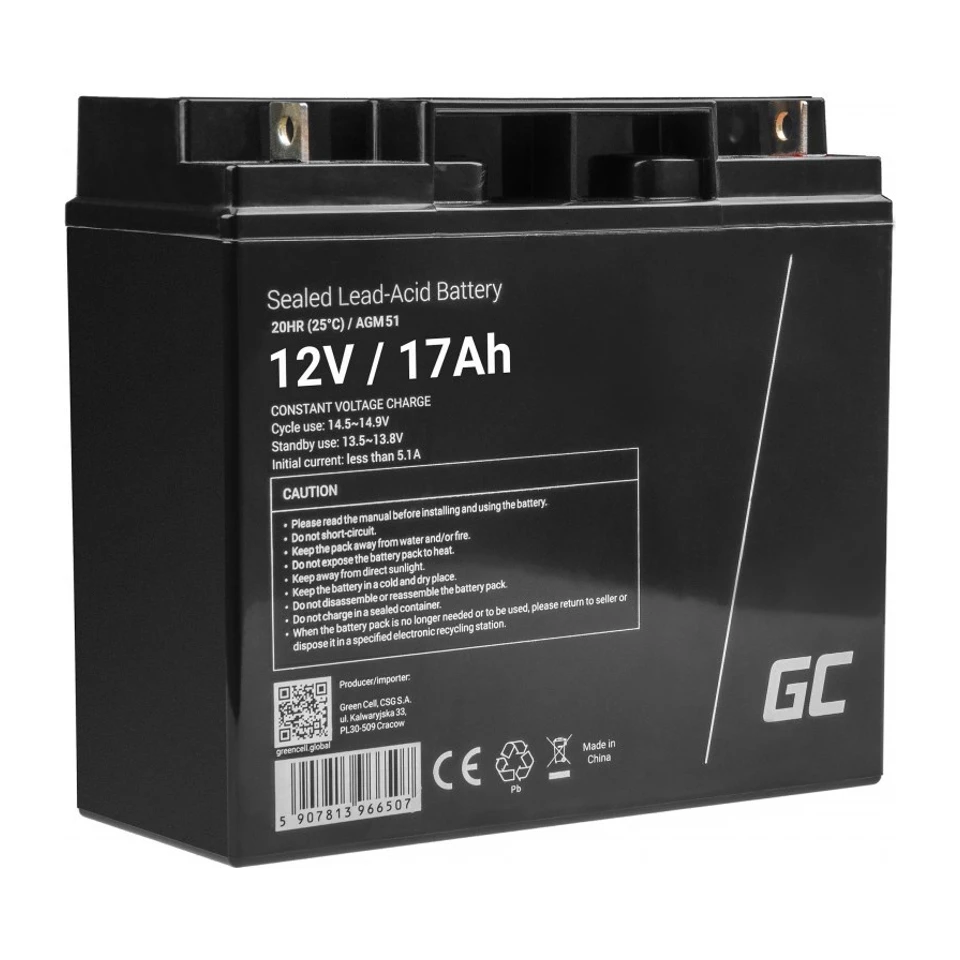 Image of Batteria per veicoli Verde Cell AGM51 al piombo sigillata (VRLA) 17 Ah 12 V