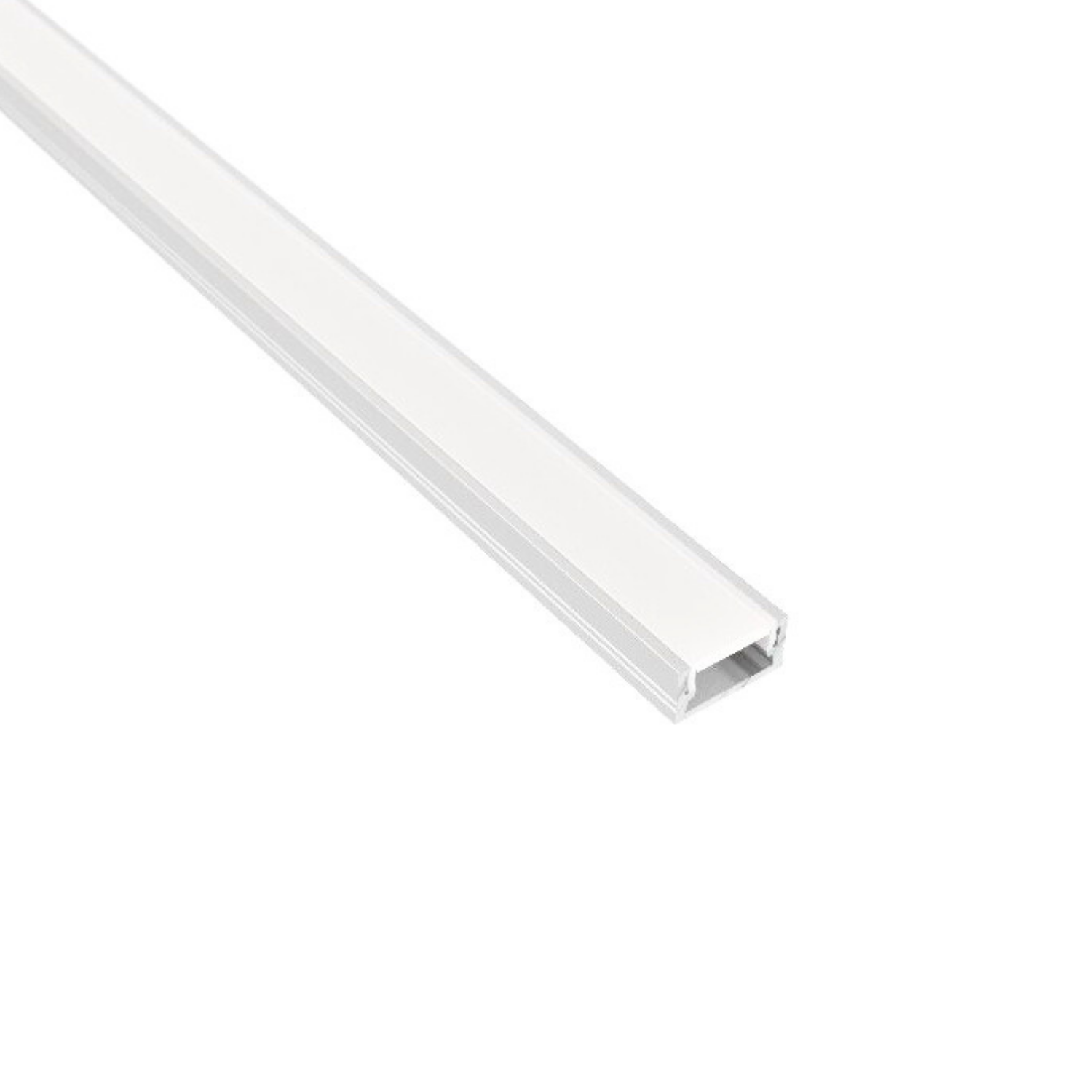 Canalina Alluminio Per Led Profilo Diffusore Cover opaca NO PUNTINI LUCE 2metri - Foto 9 di 33