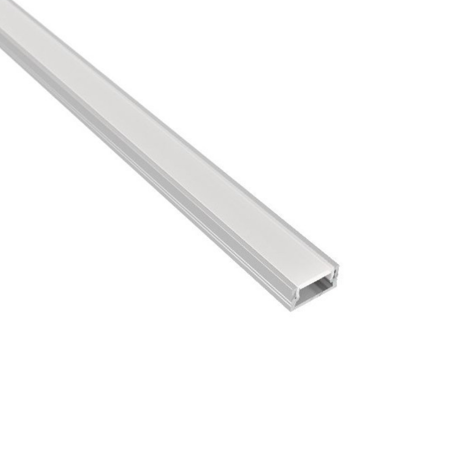 Canalina Alluminio Per Led Profilo Diffusore Cover opaca NO PUNTINI LUCE 2metri - Foto 32 di 33