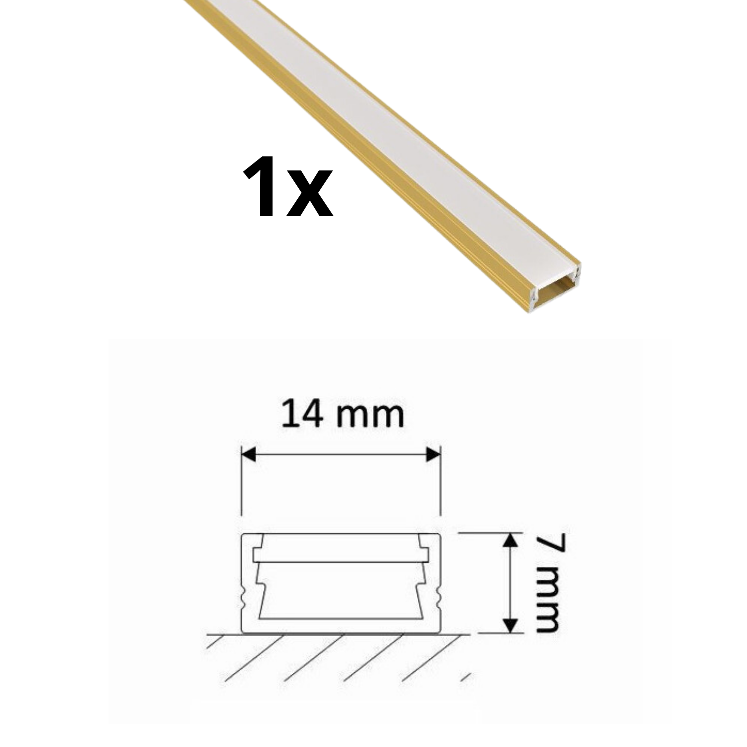 Canalina Alluminio Per Led Profilo Diffusore Cover opaca NO PUNTINI LUCE 2metri - Foto 24 di 33
