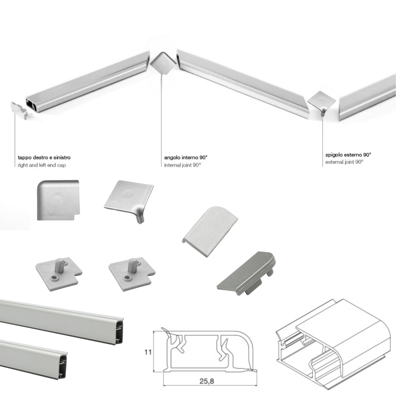 Alzatina Top Cucina Spalletta per Top 2M Accessori Snodo Inclusi Made in Italy - Foto 5 di 9