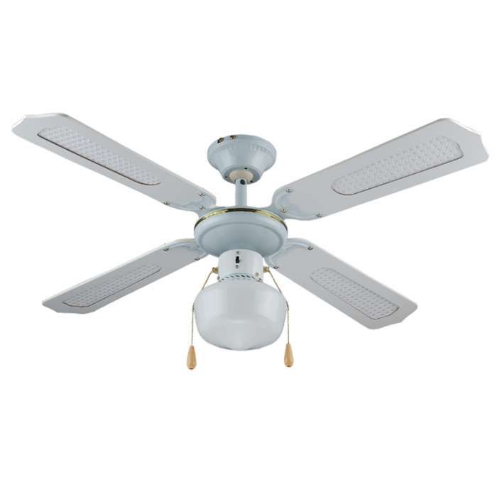 VENTILATORE A SOFFITTO CON LUCE 4 PALE BIANCO 105 CM 55W