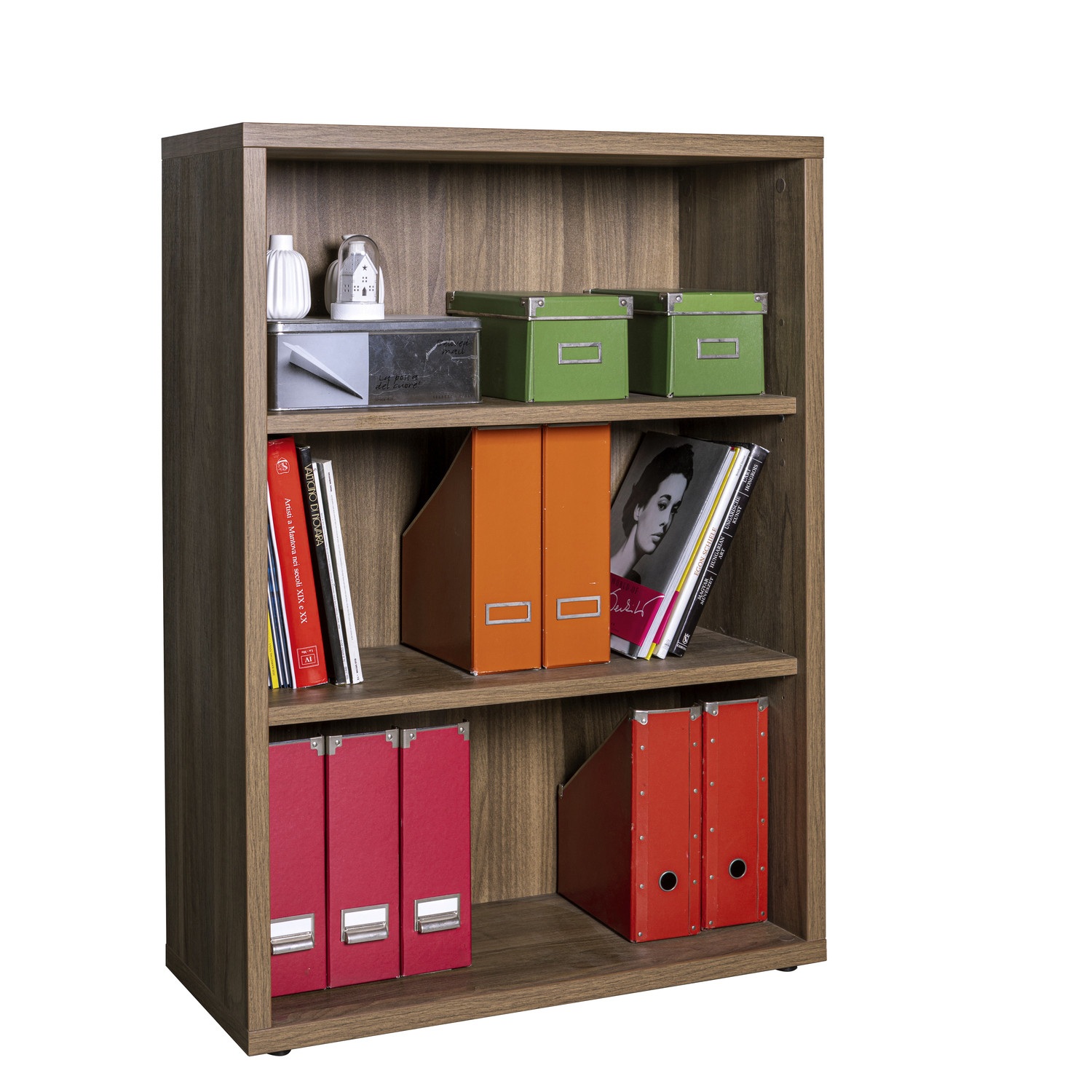 LIBRERIA DAVINCI 81,5X35,5XH112CM NOCE BRERA