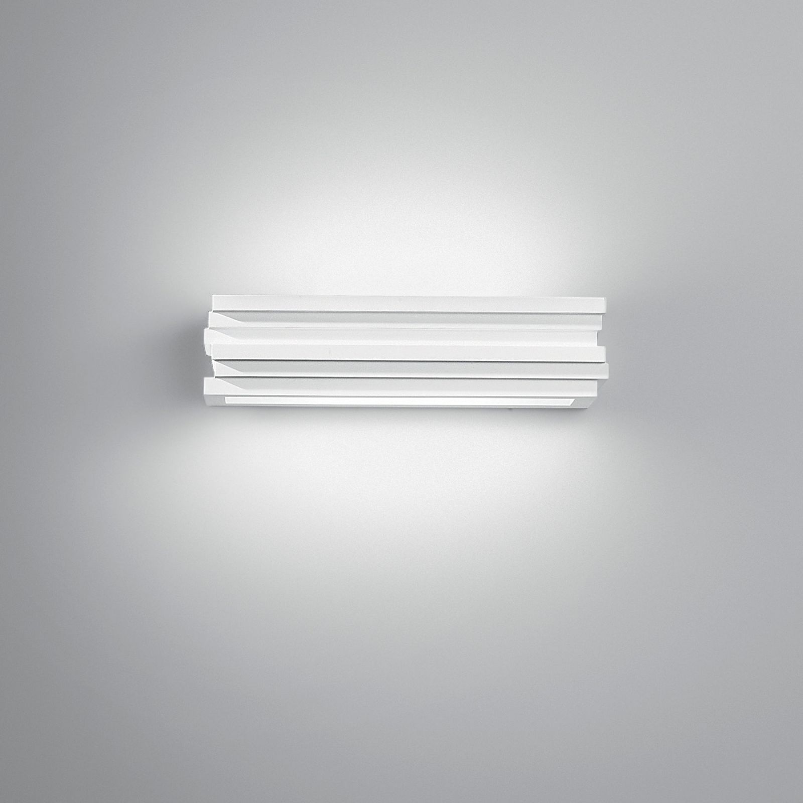 APPLIQUE FLOW 2XE14 37X10XH11CM IN GESSO.