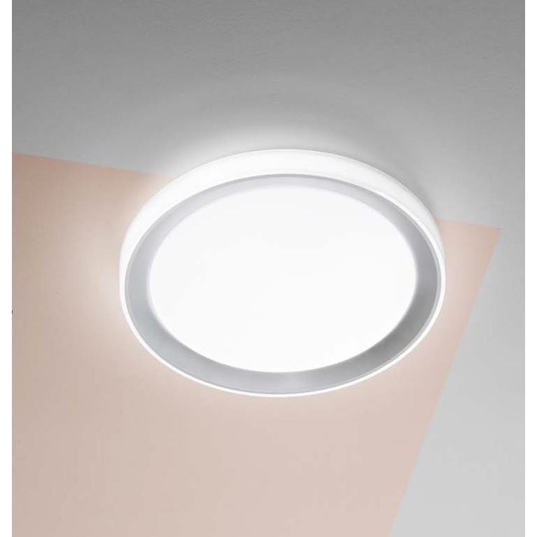 PLAFONIERA LED NEON 24W D.40XH7CM 3-4-6500K SILVE.