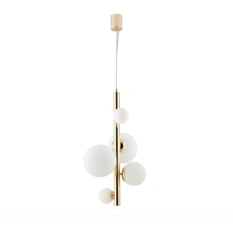 LAMPADARIO HERA 5XG9 45XH180CM ORO.
