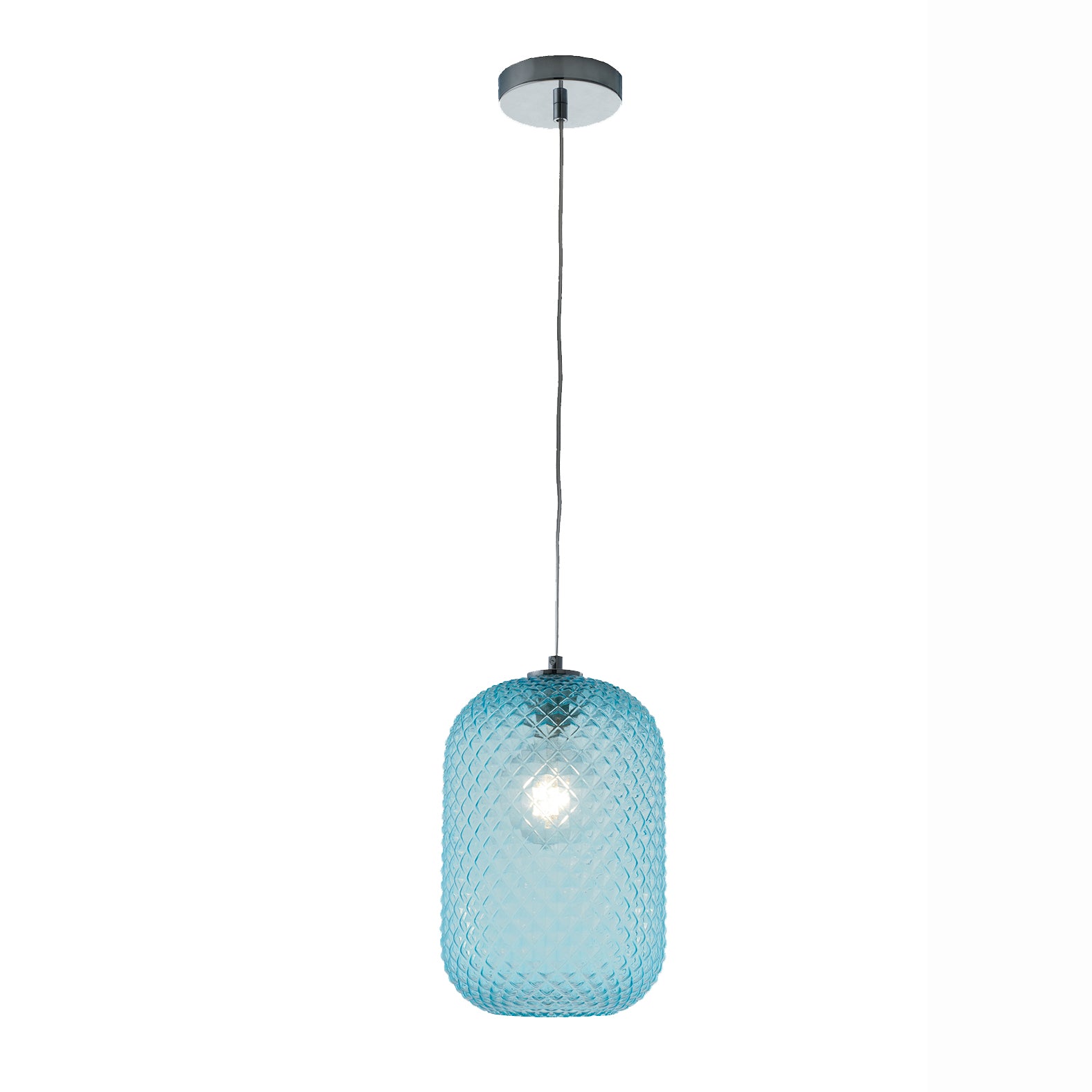 LAMPADARIO ASHFORD 1XE27 20XH150CM BLU.