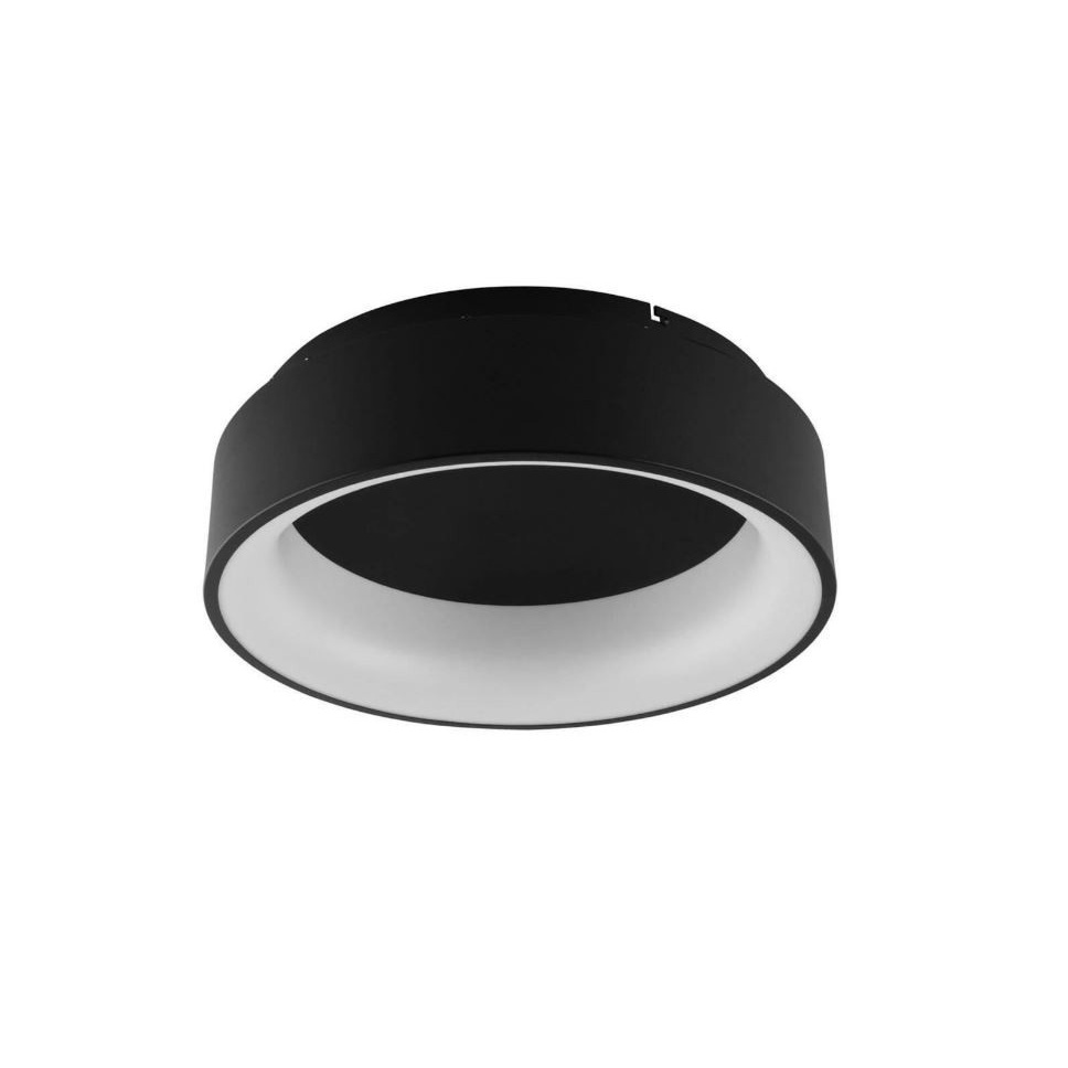 PLAFONIERA LED NOAH 40W 3-4-6500K D.45X13CM NERA.