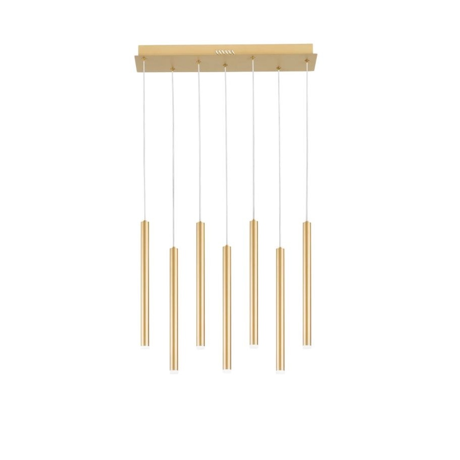 LAMPADARIO LED PYPE 35W 3-4-6500K 57XH200CM ORO.