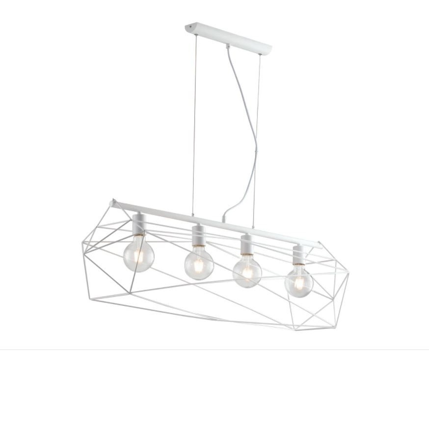 LAMPADARIO ABRAXAS 4X E27 106X31XH150CM BIANCA.