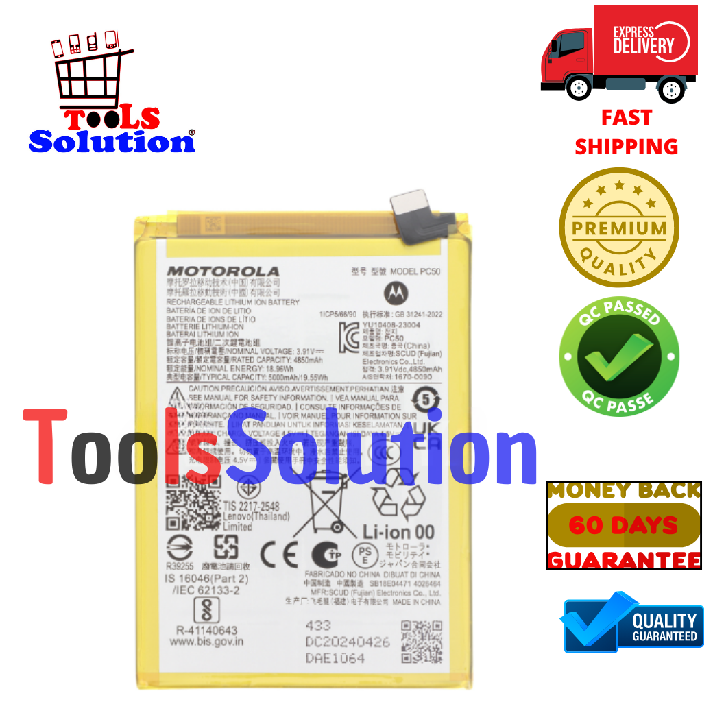 BATTERIA ORIGINALE PER MOTOROLA G54 5G 5000 mAh SERVICE PACK PC50 GARANTITA