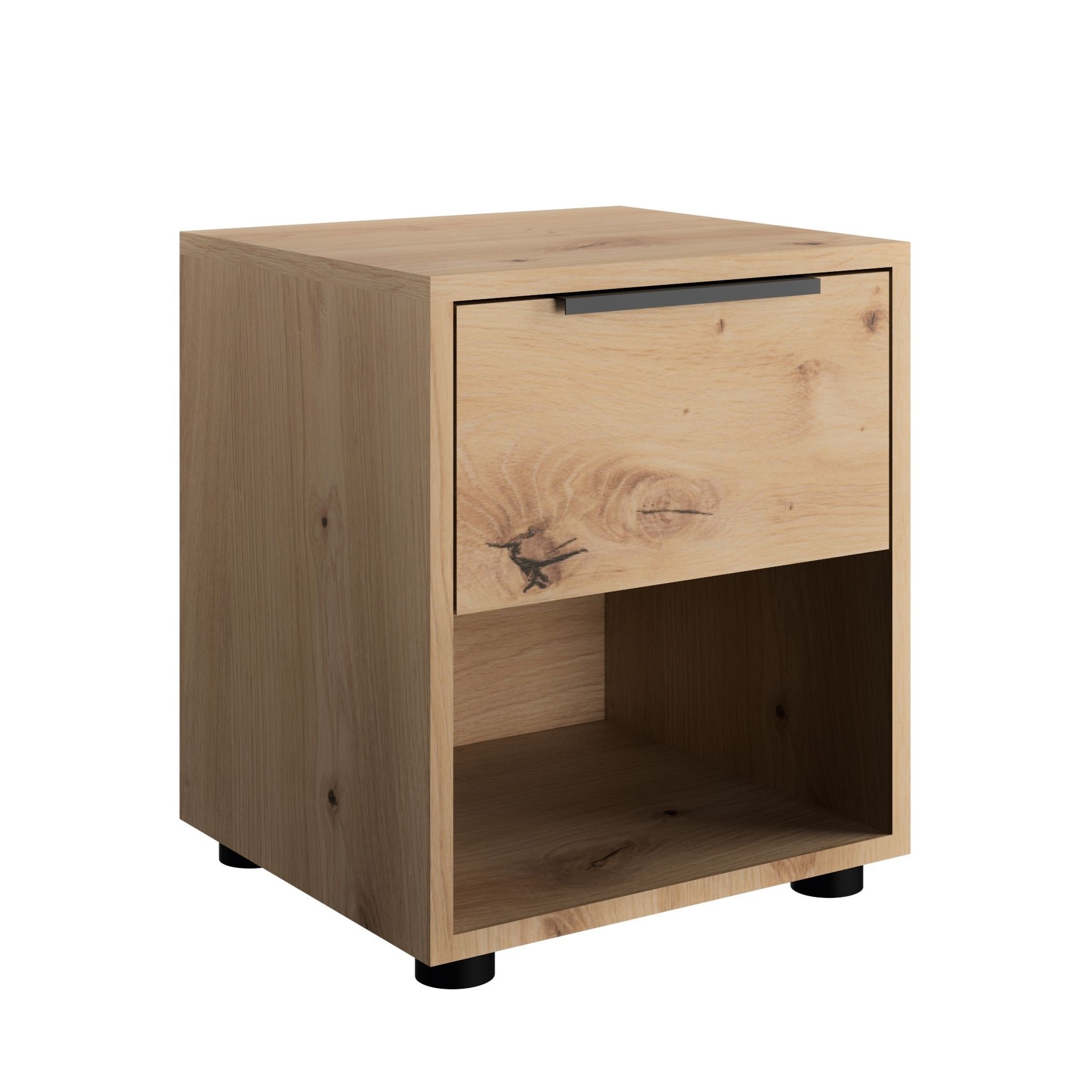 COMODINO ESPRESSO 38X36XH44CM ROVERE ARTISAN.