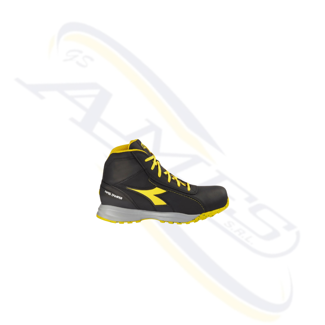 DIADORA “GLOVE” MDS MID S3S HRO SRC NERO/GIALLO Taglia: 45