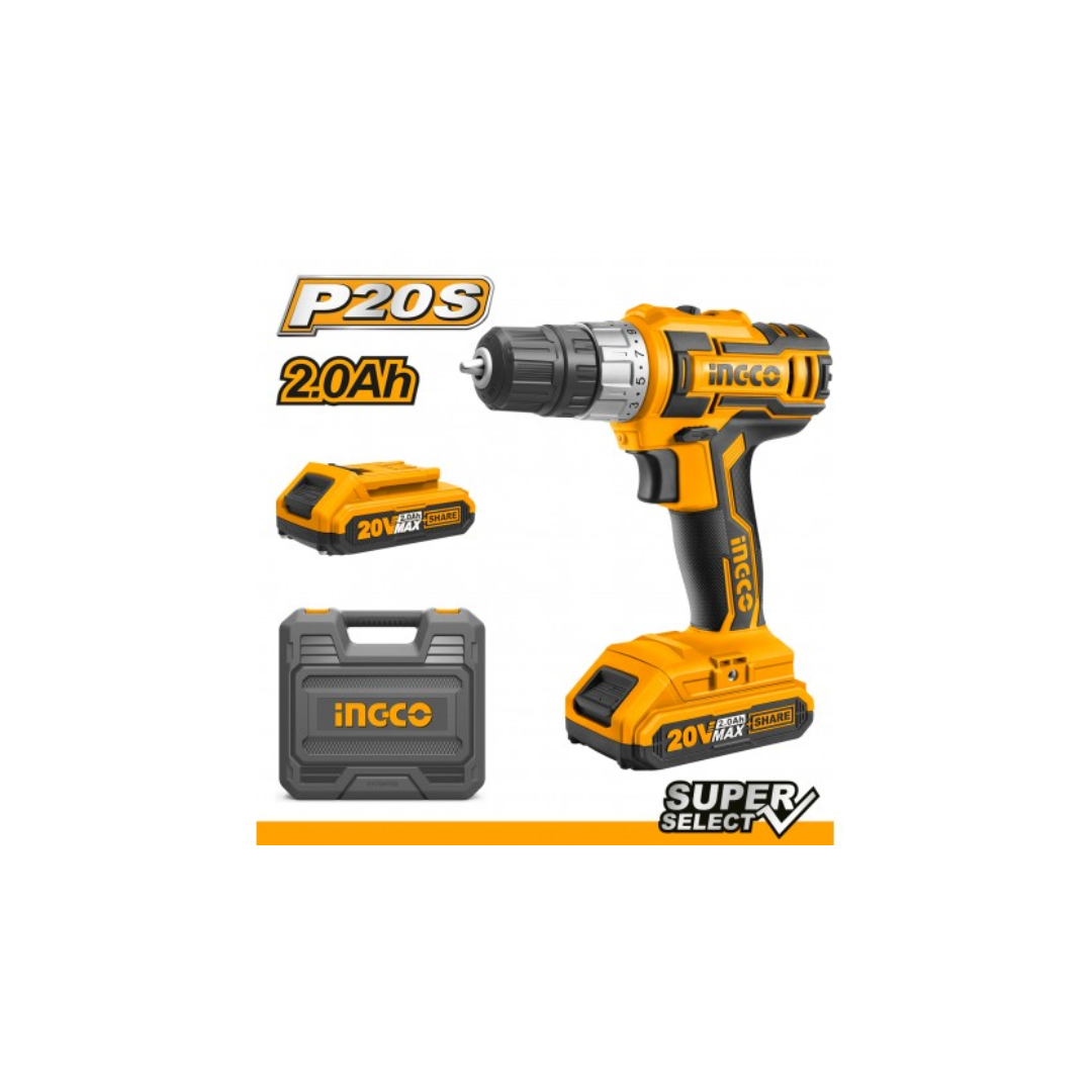 TRAPANO A BATTERIA 20V INDUSTRIAL INGCO CDLI200215