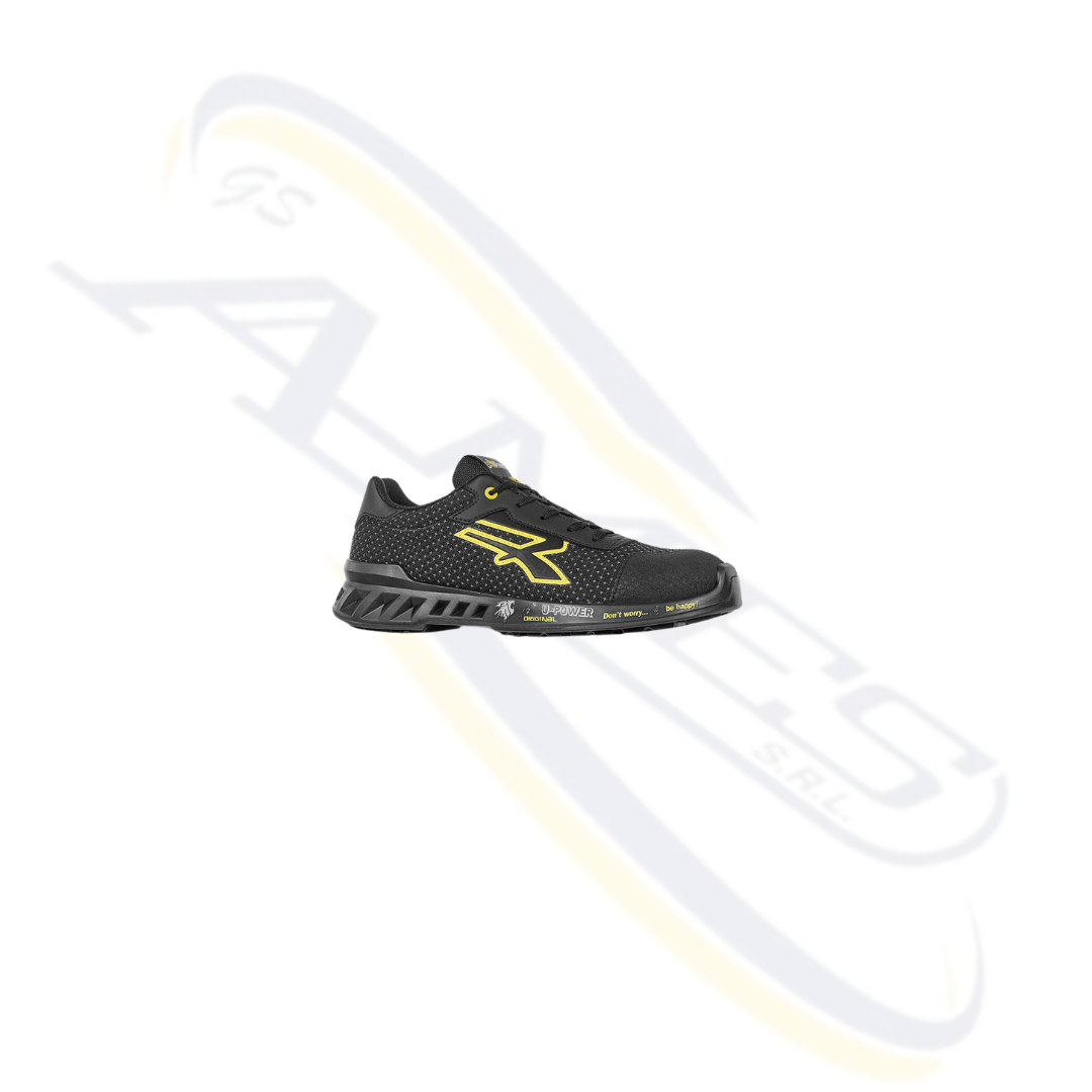 U-Power Rv20014-42 Scarpe Antinfortunistiche Leggere con Puntale Airtoe Aluminium Matt S3 Src Ci Esd Giallo-Nere Numero 42