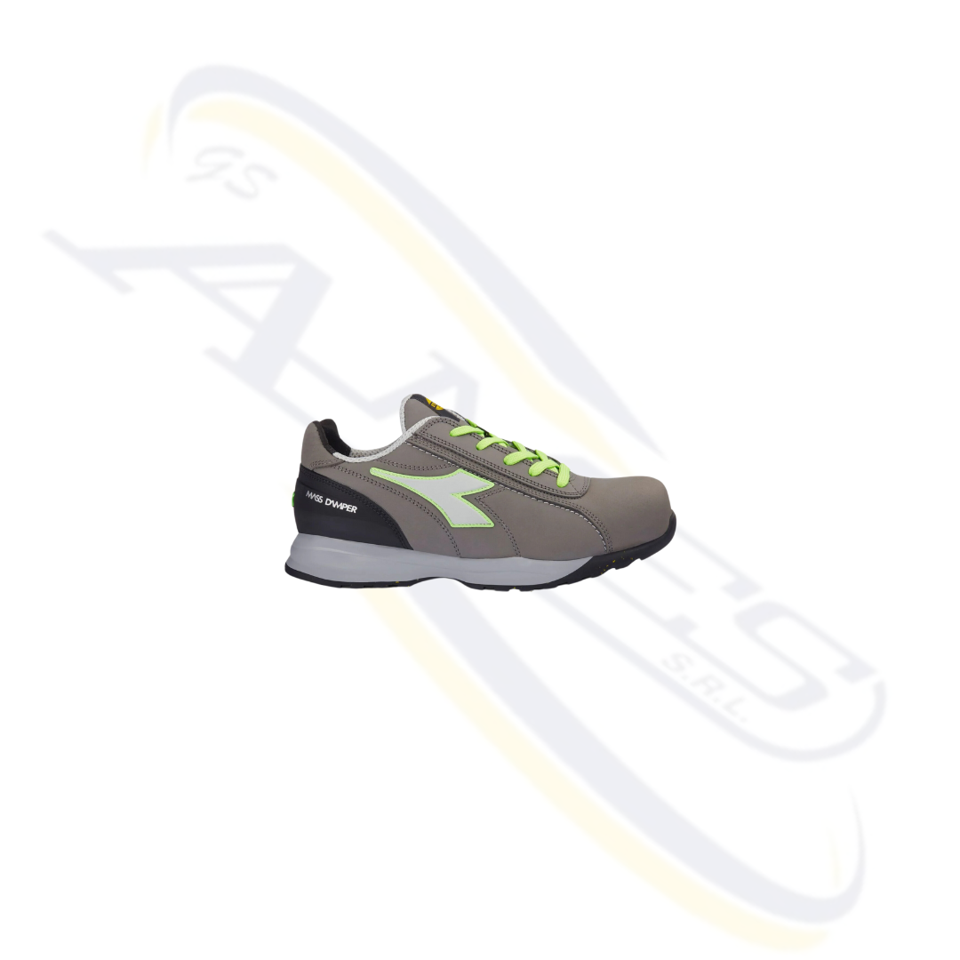 DIADORA “GLOVE” MDS LOW S3 GRIGIO CARB/VERDE FLUO Taglia: 39