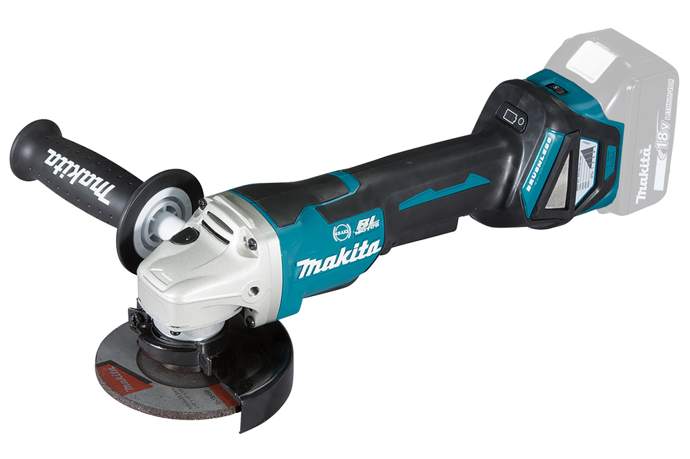 Image of Smerigliatrice Makita a batteria 18V LXT brushless int. palmare D.115mm DGA467ZJ