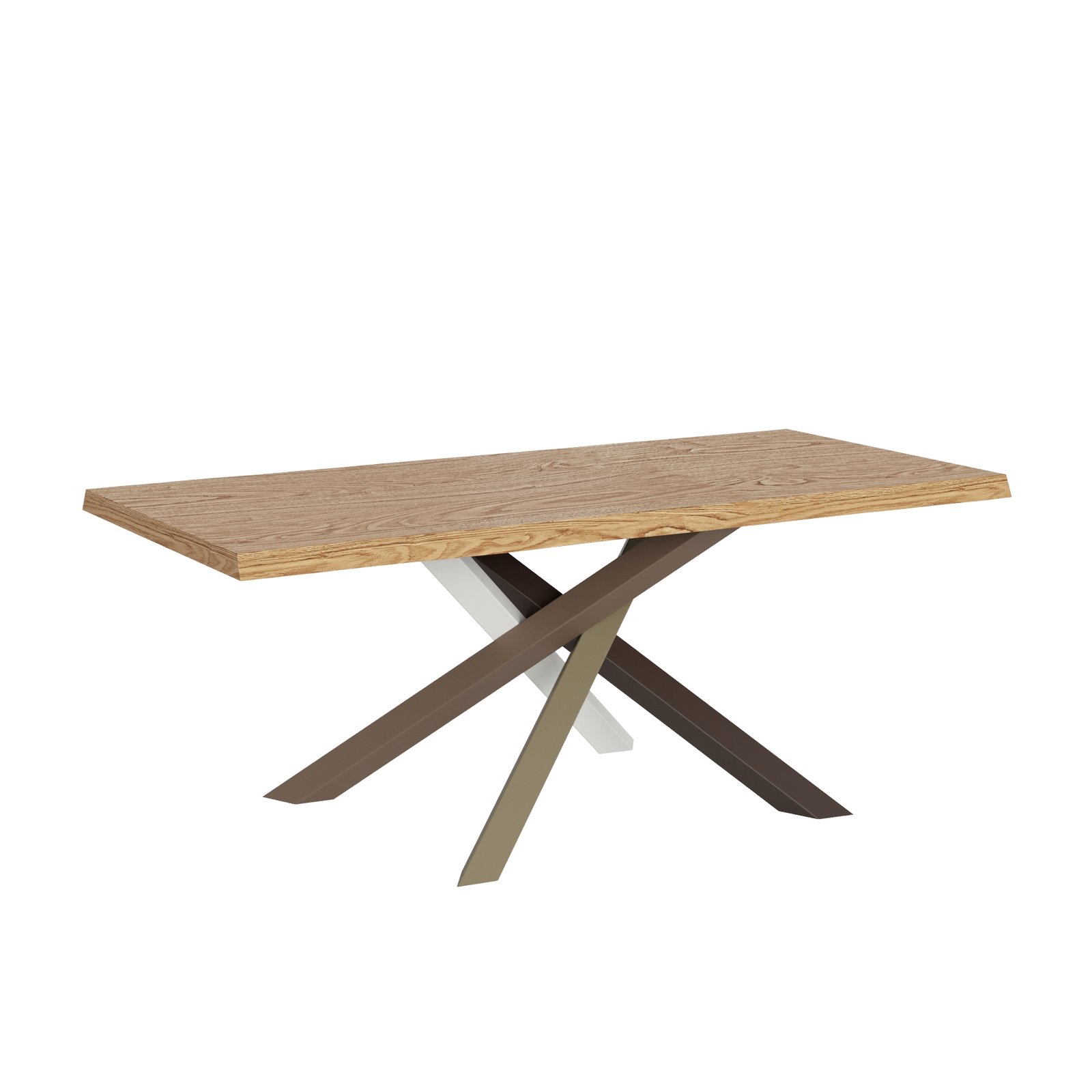 Tavolo da pranzo in legno Massello - VERSALUX Dimensioni: Fisso 90x200, Telaio: 4/C, Colore: Rovere