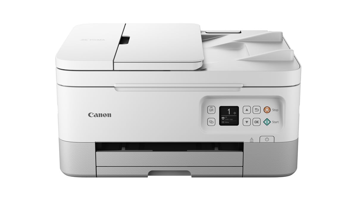 Canon PIXMA TS7451i Stampante Wifi, Multifunzione a Colori A4, Alimentatore Automatico di Documenti per Stampa Multimediale e Creativa - Ideale per Casa e Ufficio compatibile PIXMA PRINT PLAN; bianco
