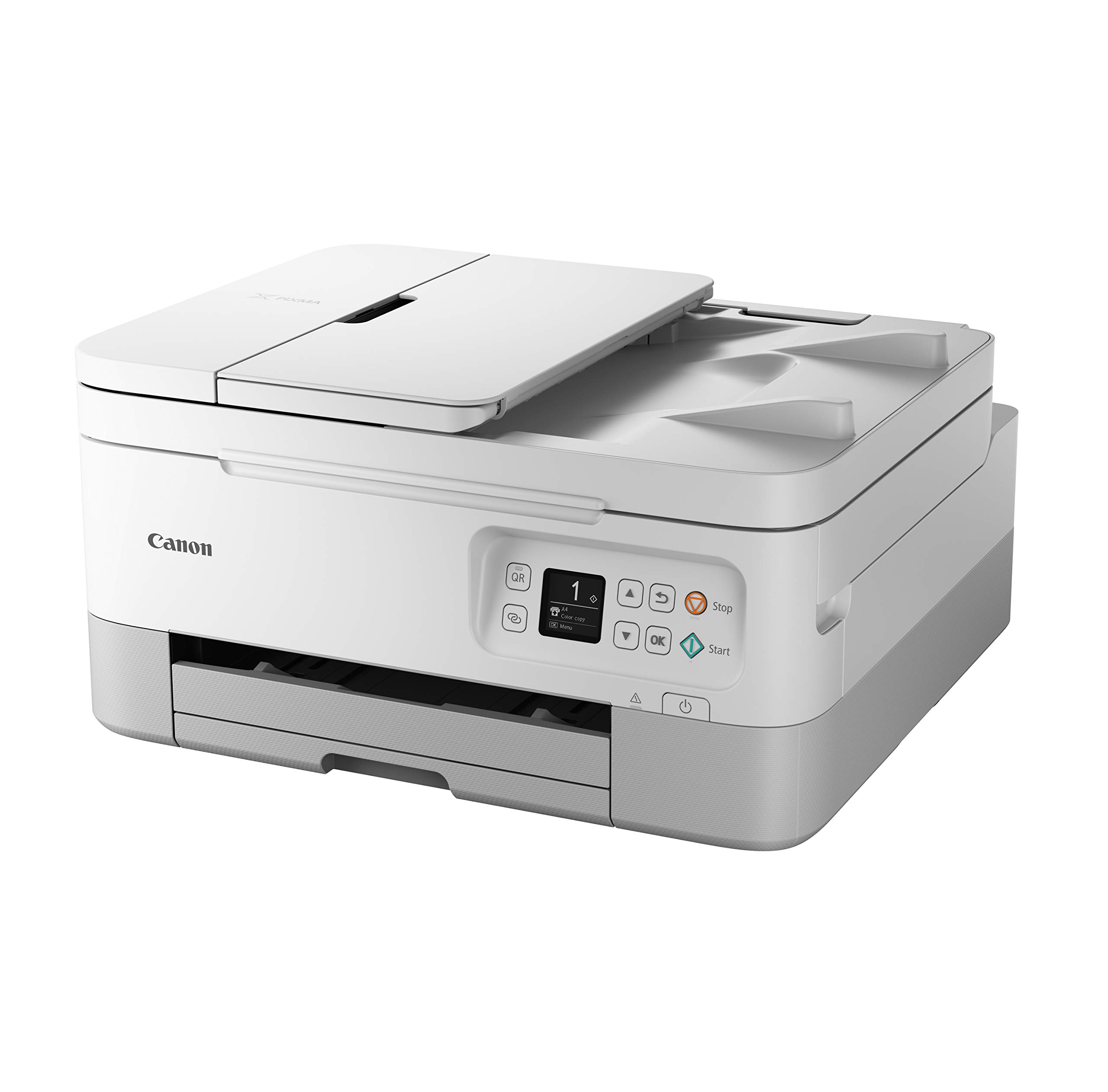 Canon PIXMA TS7451i Stampante Wifi, Multifunzione a Colori A4, Alimentatore Automatico di Documenti per Stampa Multimediale e Creativa - Ideale per Casa e Ufficio compatibile PIXMA PRINT PLAN; bianco