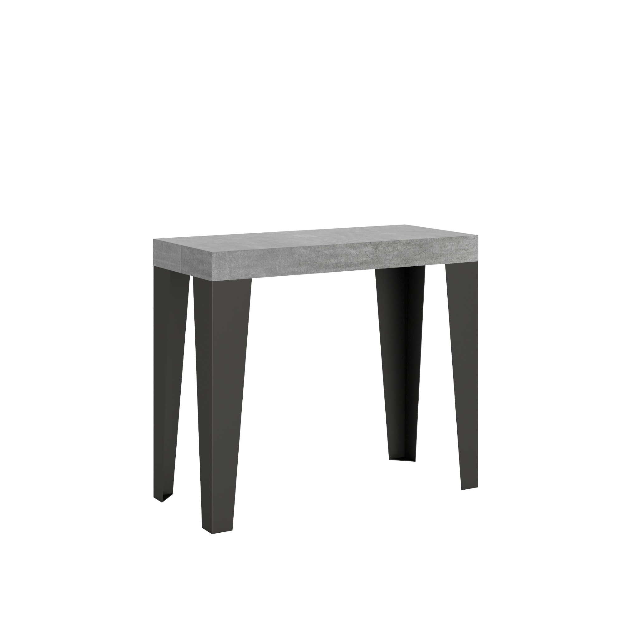 Consolle allungabile 90x40/300 cm Flaris Premium Cemento telaio Antracite