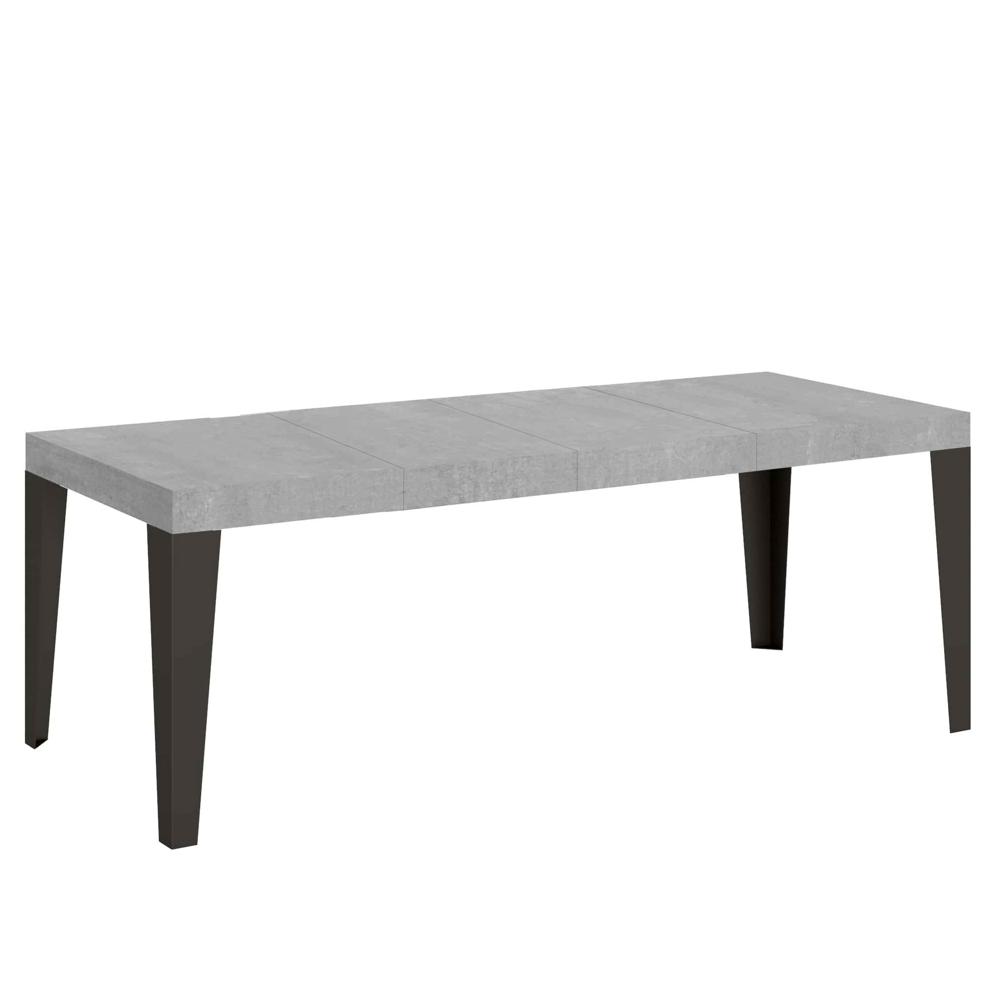 Tavolo allungabile 90x160/264 cm Flaris Premium Cemento telaio Antracite
