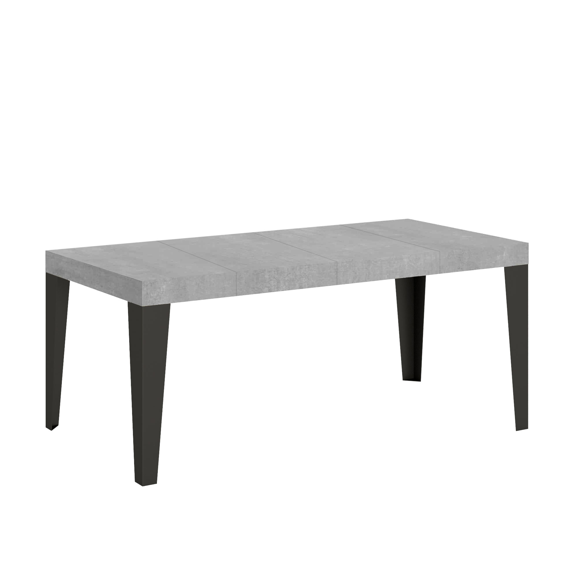 Tavolo allungabile 90x90/246 cm Flaris Premium Cemento telaio Antracite