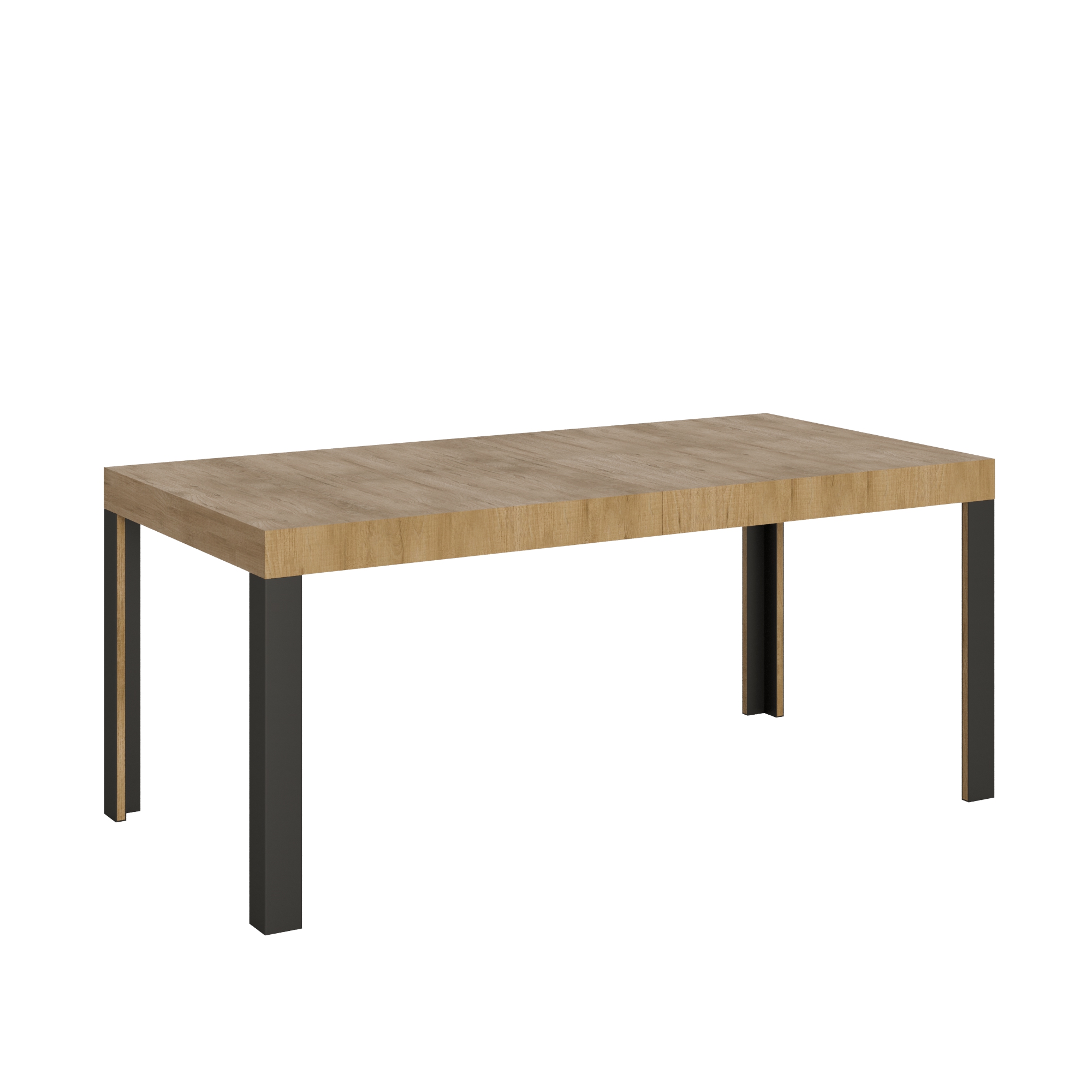 Tavolo allungabile 90x180/284 cm Lineo Quercia Natura telaio Antracite