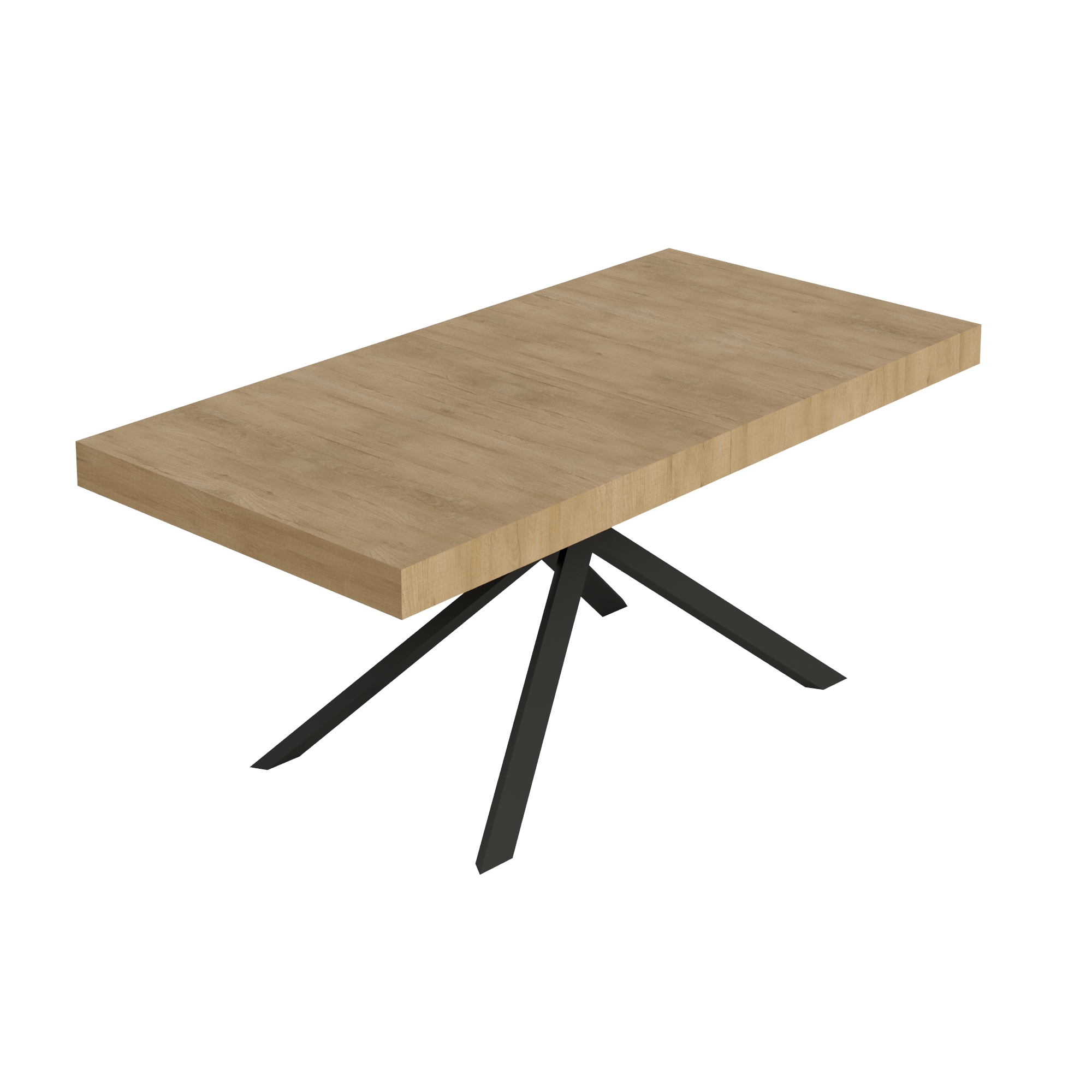 Tavolo allungabile 90x180/284 cm Niketis quercia natura gambe antracite