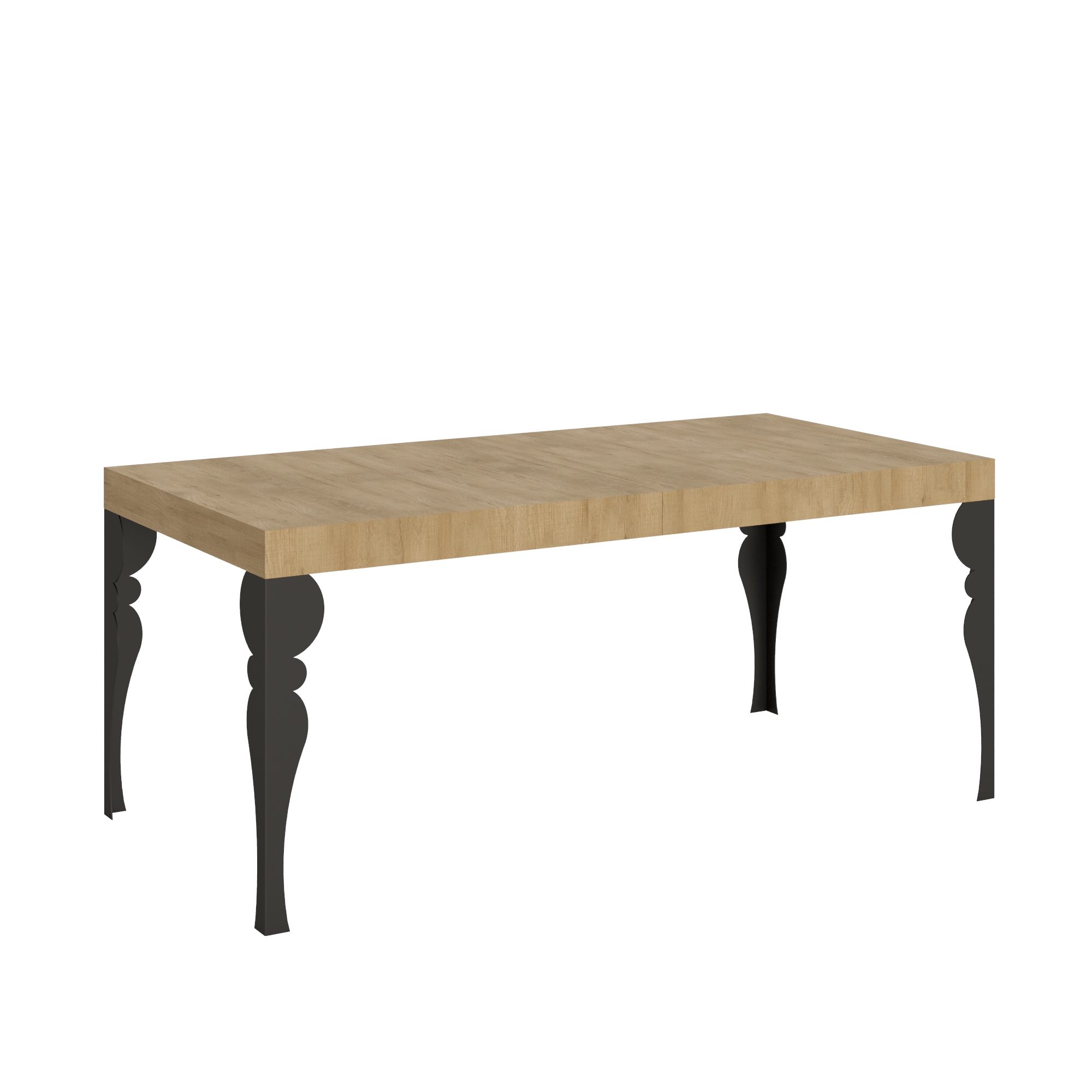 Tavolo allungabile 90x180/440 cm Paxor Quercia Natura telaio Antracite