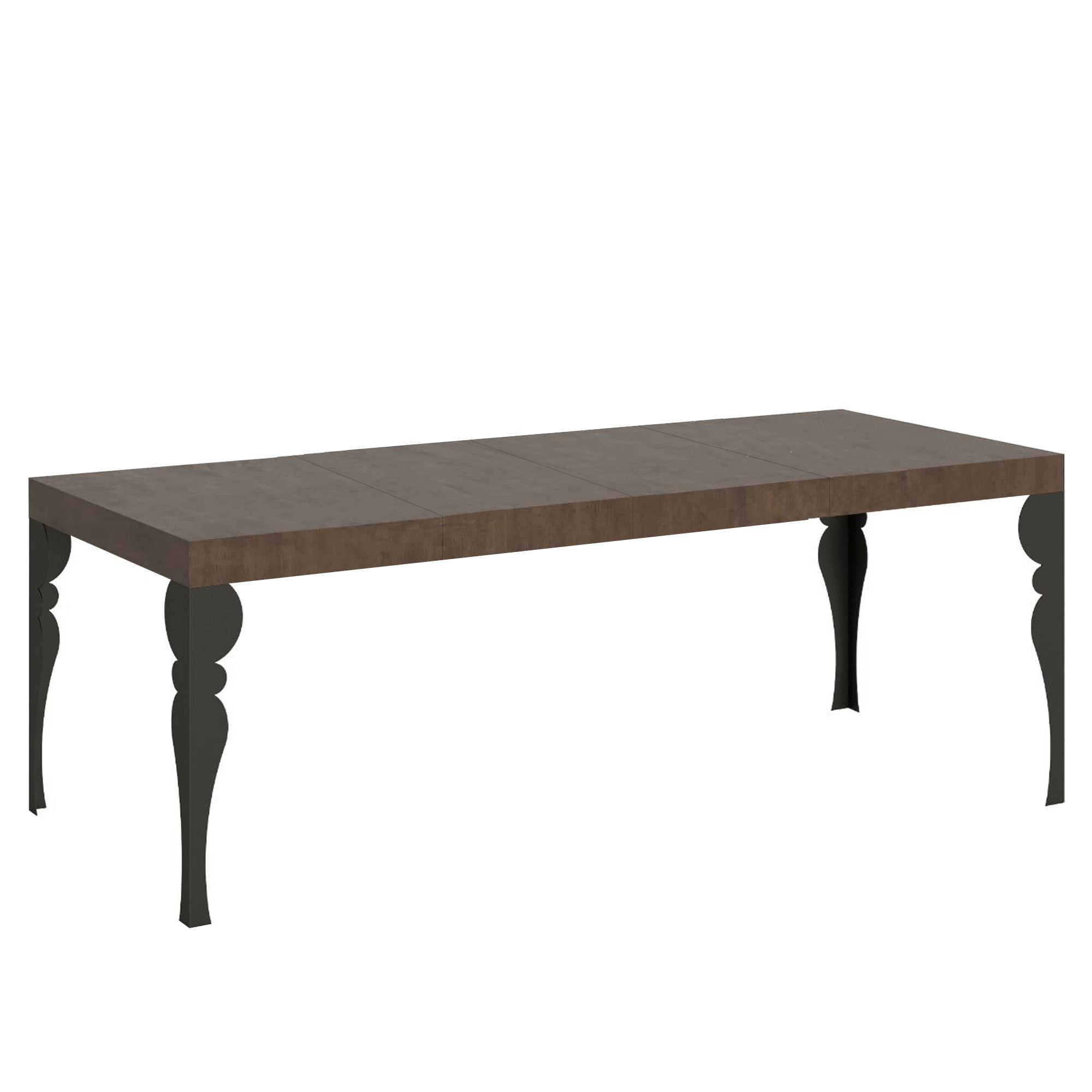 Tavolo allungabile 90x200/460 cm Paxor Premium noce telaio Antracite