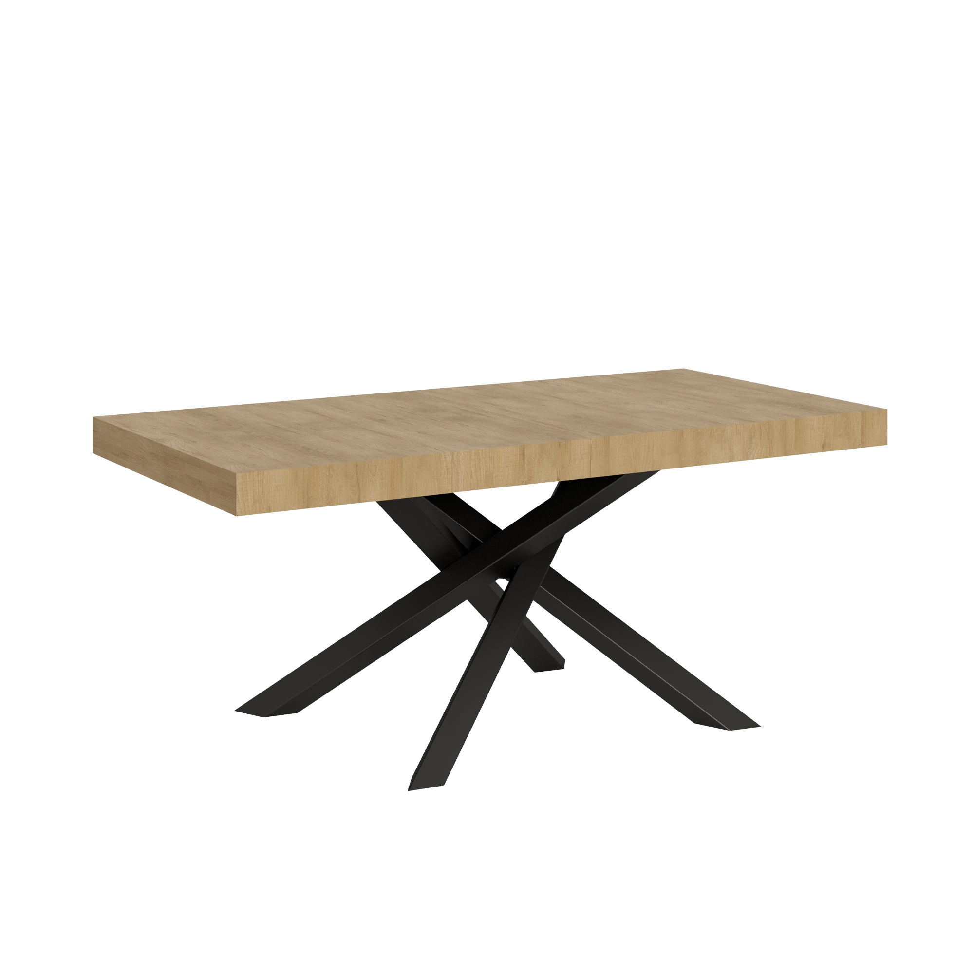 Tavolo allungabile 90x180/284 cm Volta Quercia Natura telaio Antracite
