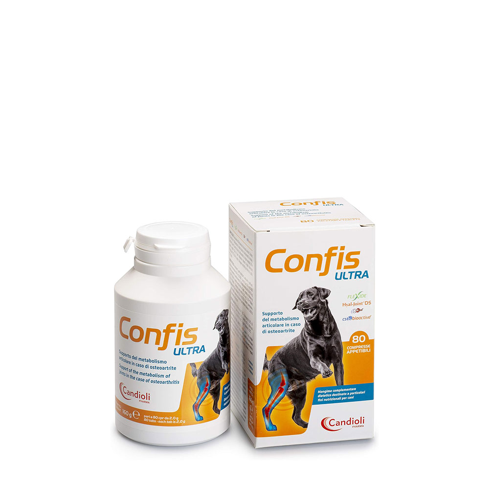 Candioli Confis Ultra Integratore per Cani e Gatti, 80 cpr