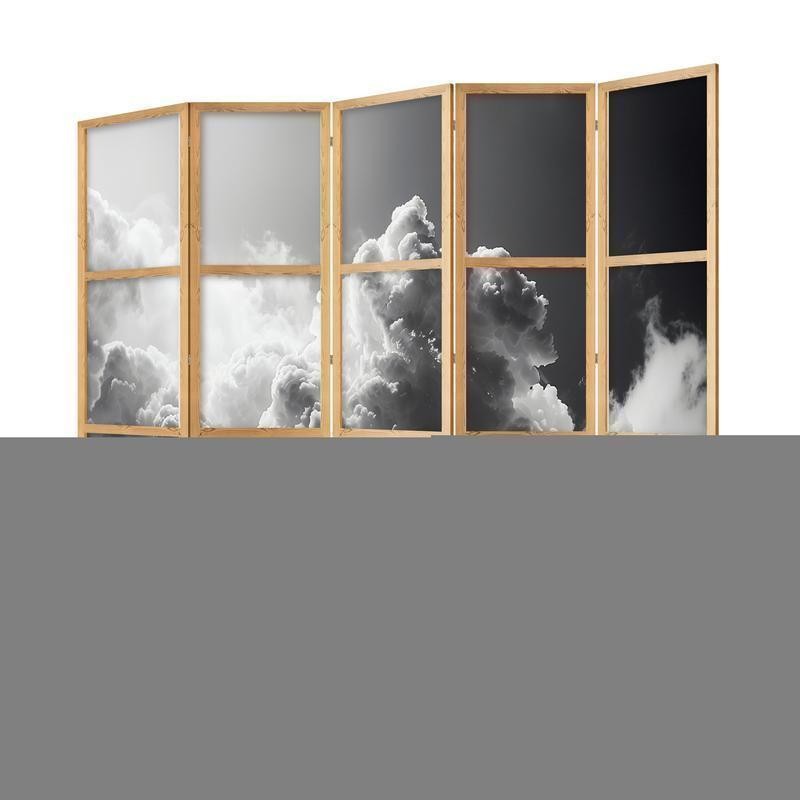 Image of Paravento giapponese - Extraordinary Phenomenon: The Sun Illuminating Dark Clouds Larghezza x Altezza Decor: 225x172
